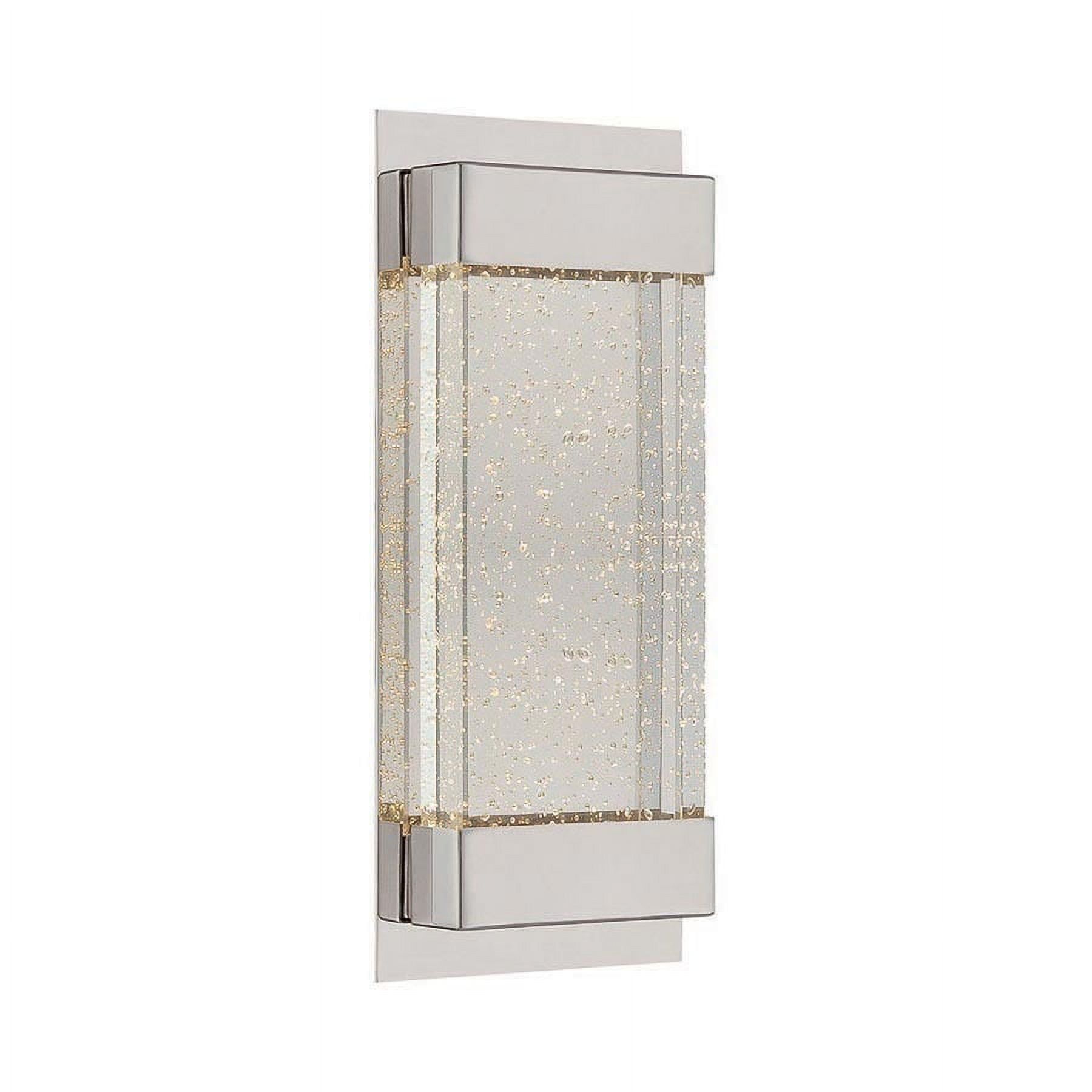 Elysian 13" Dimmable LED Wall Sconce in Polished Nickel with Crystal Bubbles