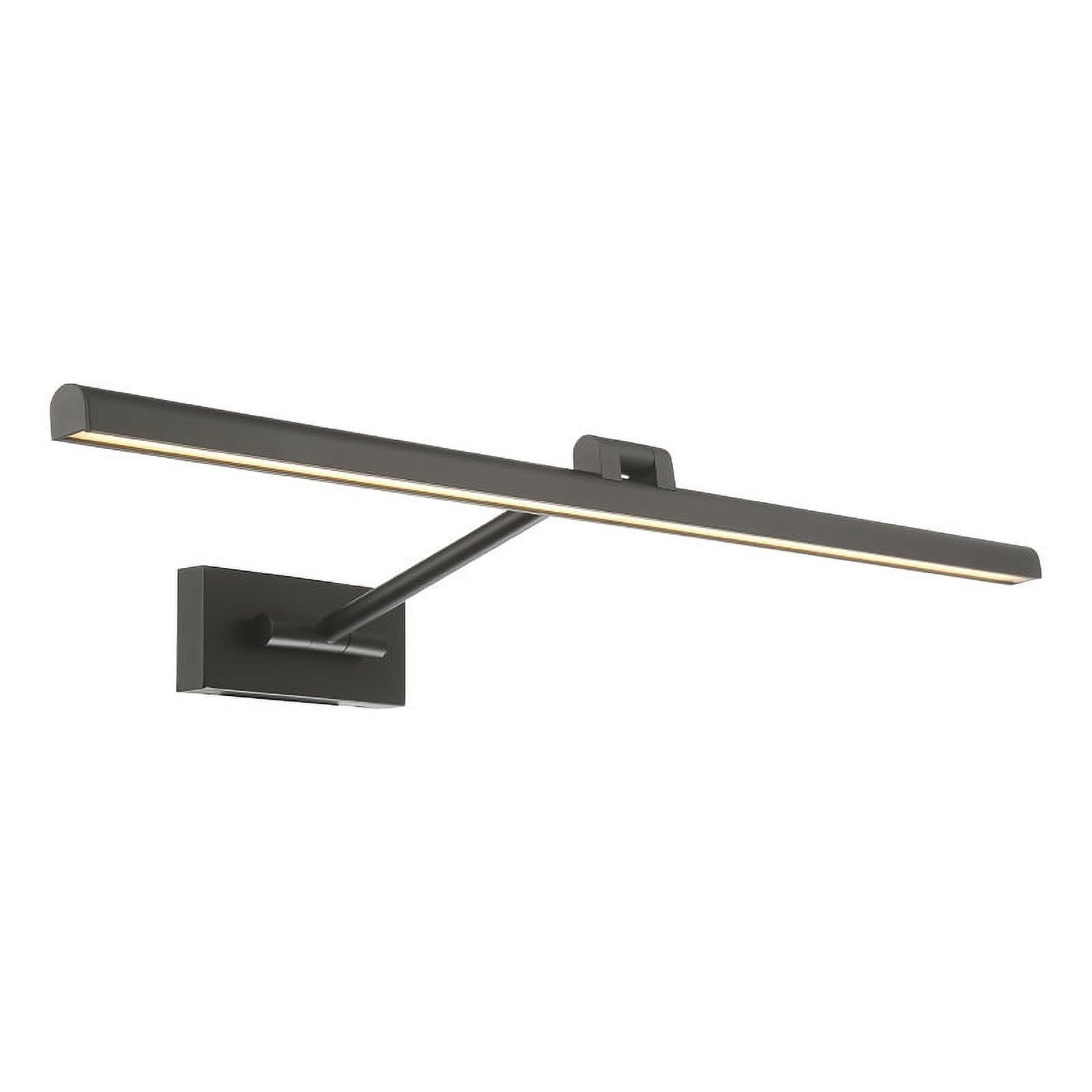 Sleek Black Adjustable LED Wall Picture Light, 33"