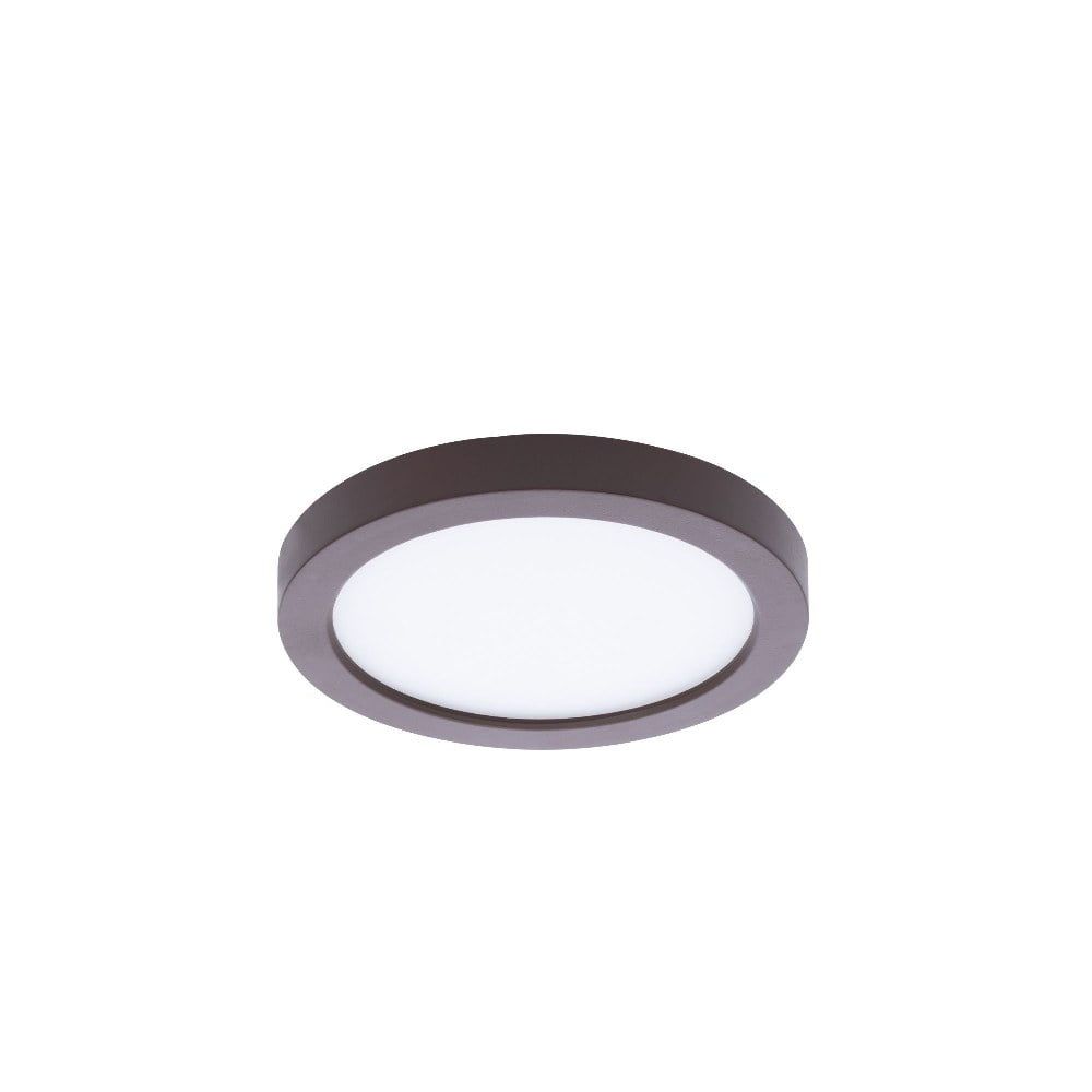 Sleek Bronze 5'' LED Flush Mount with Translucent Acrylic Shade