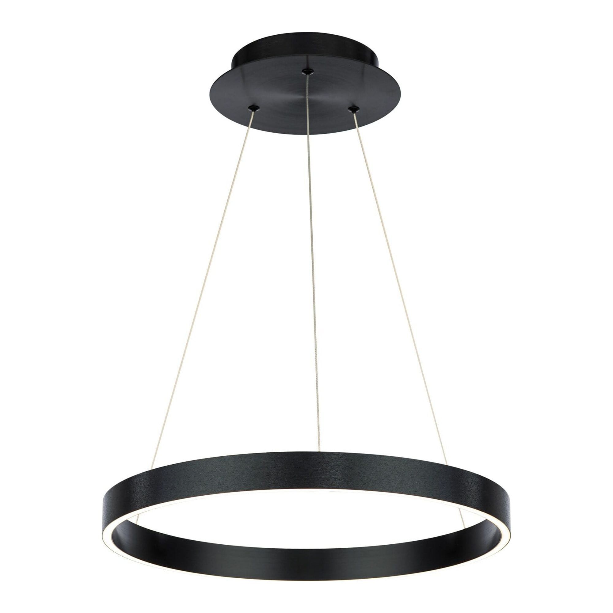 Sirius 18" Black Aluminum LED Pendant with Silicone Shade