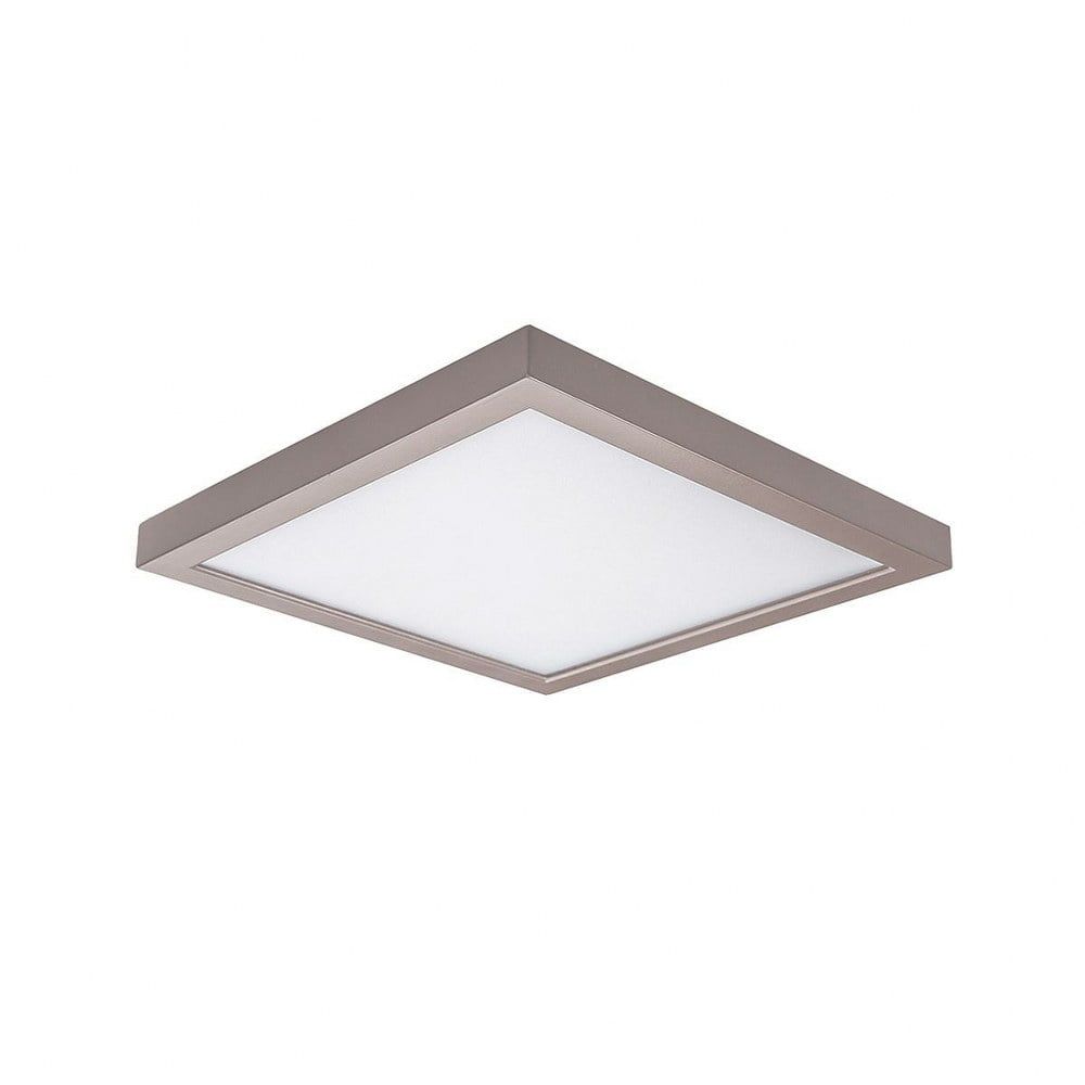 Slimline Square Nickel LED Flush Mount - Indoor/Outdoor