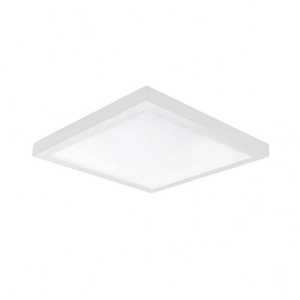 Slimline Square 5" White Aluminum LED Flush Mount, Energy Star