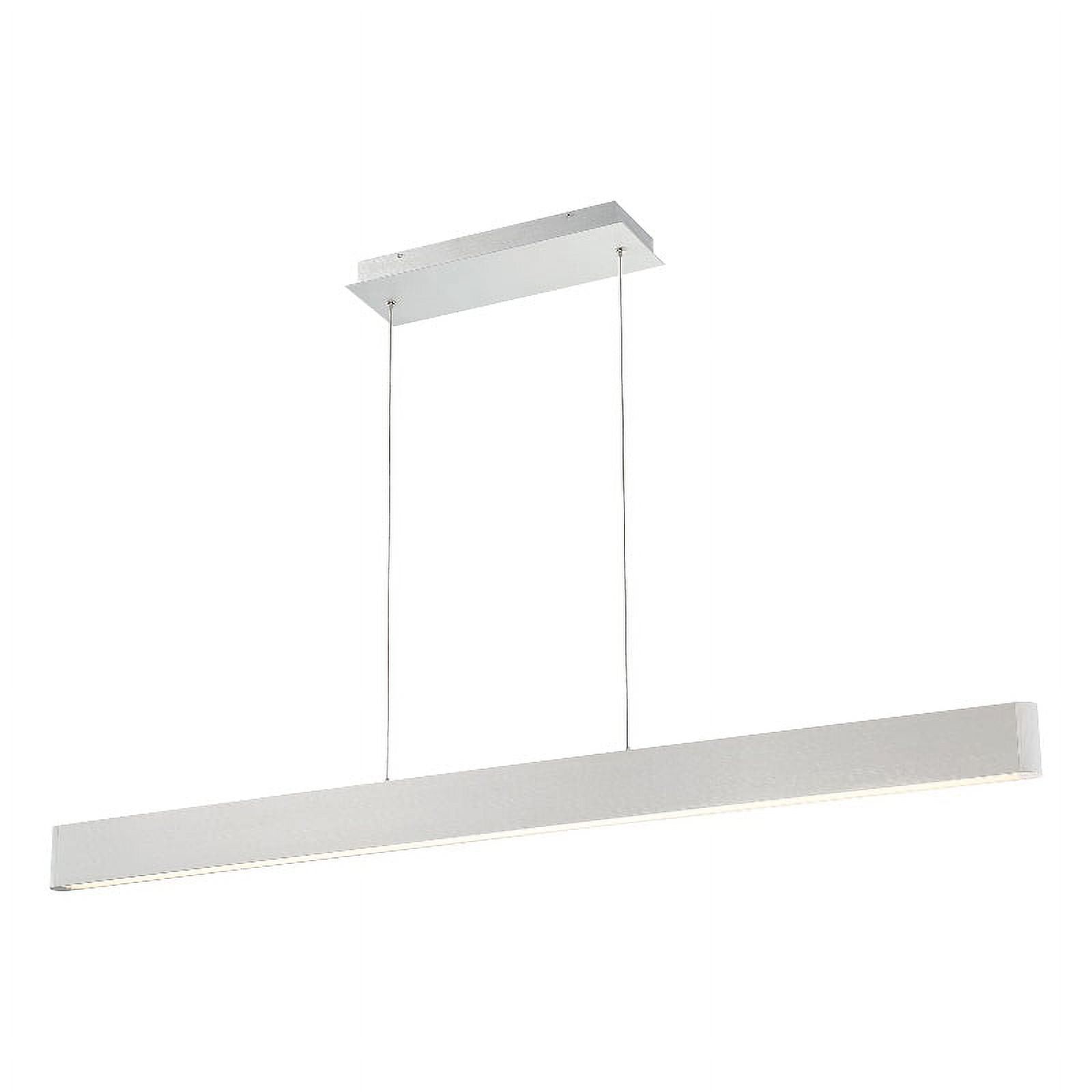 Sleek 54" Brushed Aluminum LED Pendant Light, Energy Star Certified