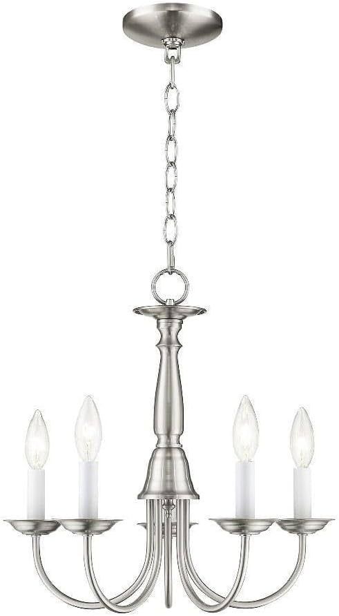 Brushed Nickel 5-Light Traditional Steel Chandelier