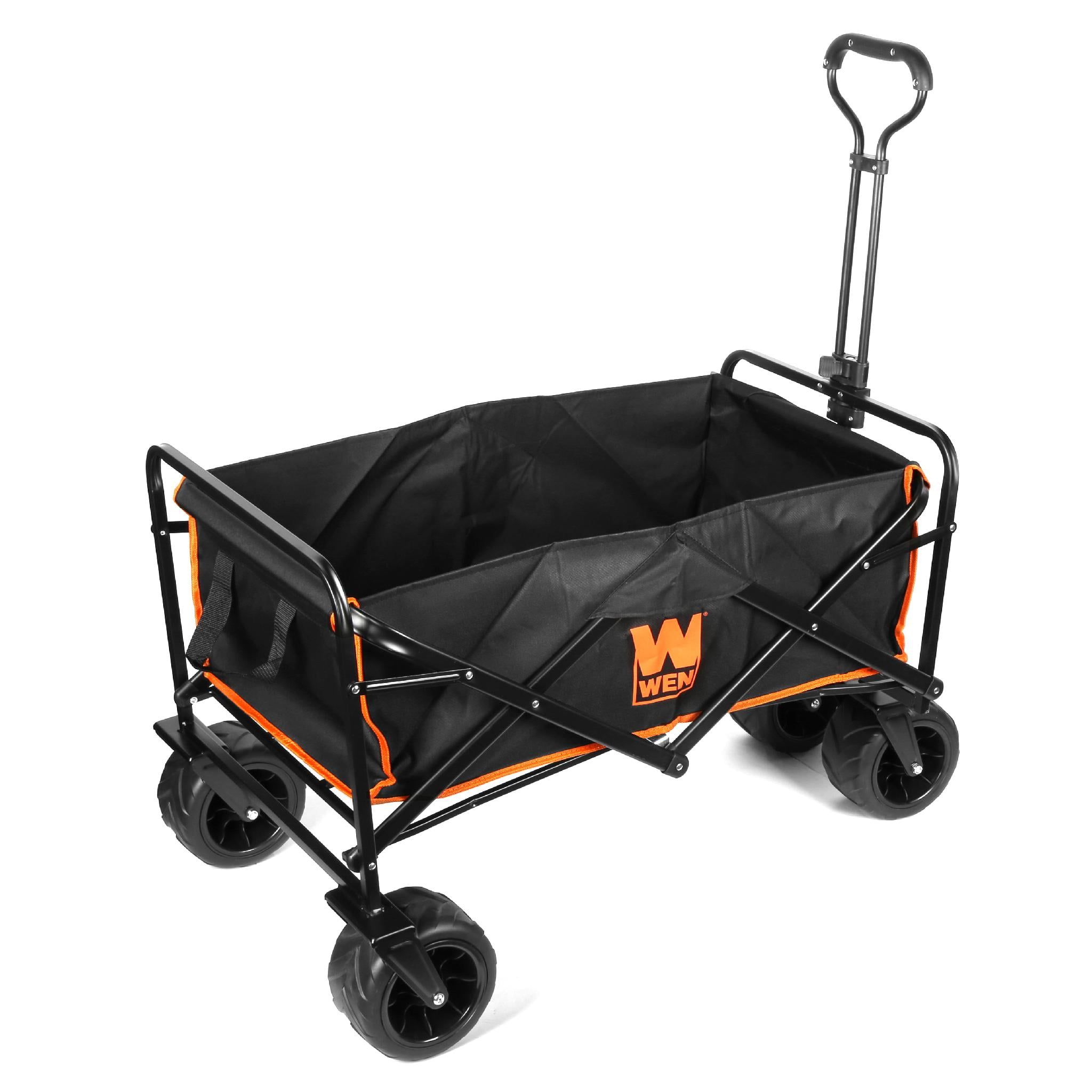 Black and Orange Folding Steel Frame Utility Wagon