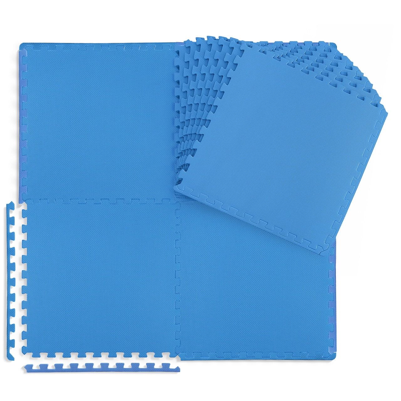 Blue 24x24 Extra Thick EVA Foam Interlocking Gym Floor Tiles