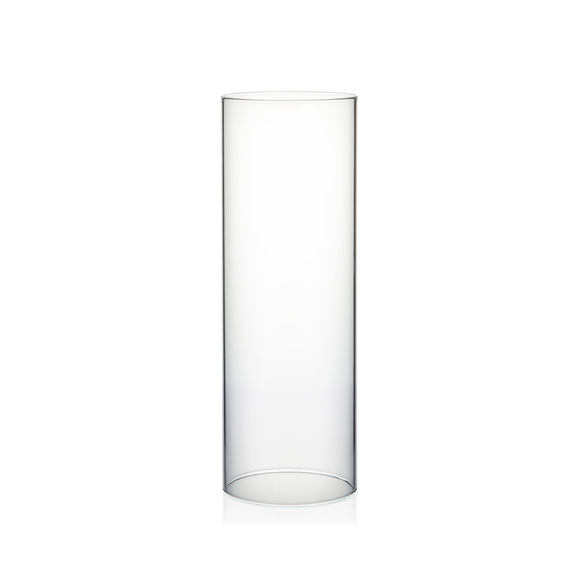 Polished Clear Glass Tabletop Hurricane Candle Holder, 12-Inch