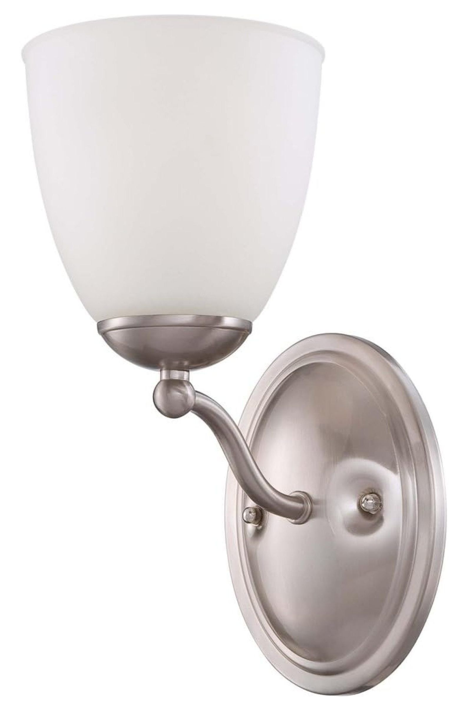 Elegant Brushed Nickel 11" Dimmable Vanity Sconce