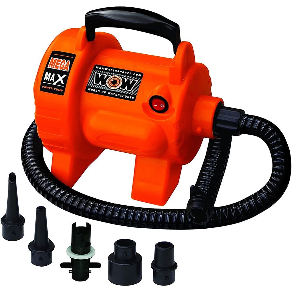 Mega Max Orange Electric Air Pump with Attachments