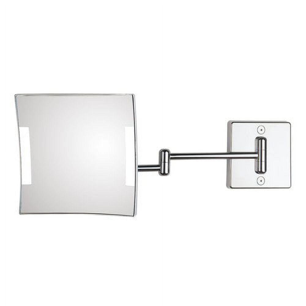 Chrome Wall Mounted LED Magnifying Makeup Mirror