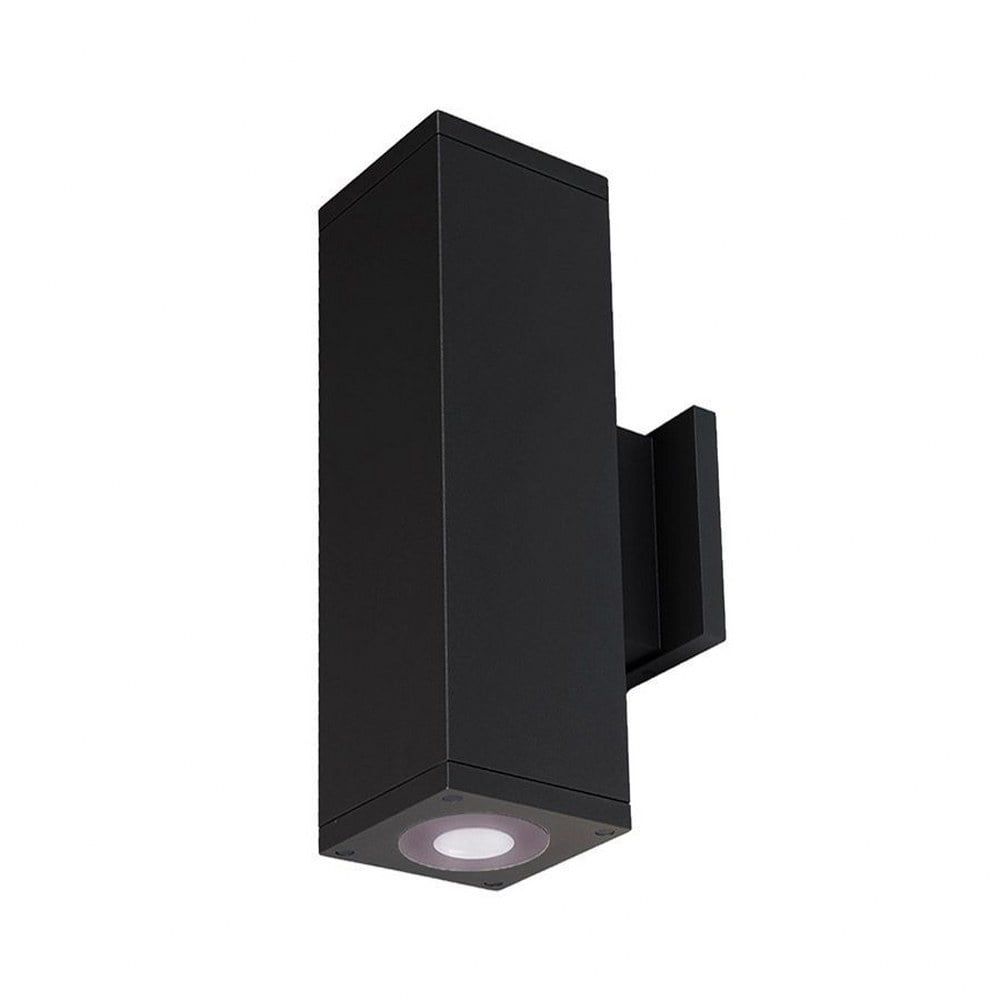 Cube Architectural Black LED Outdoor Wall Sconce, Energy Star Dimmable