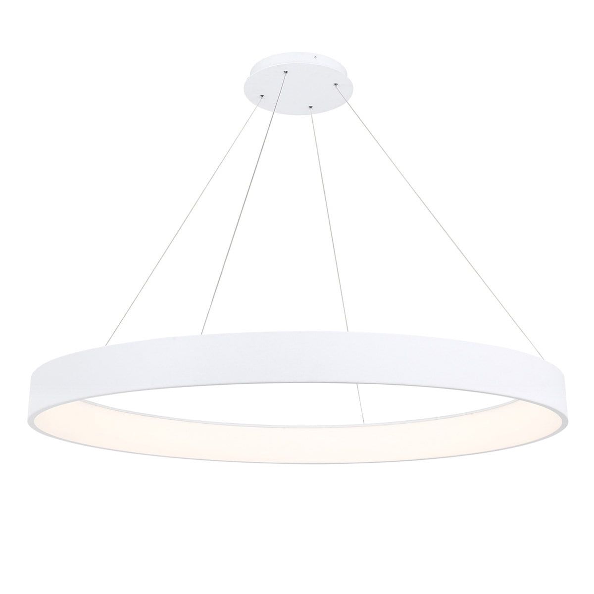 Corso 53" White Aluminum LED Drum Pendant, Energy Star