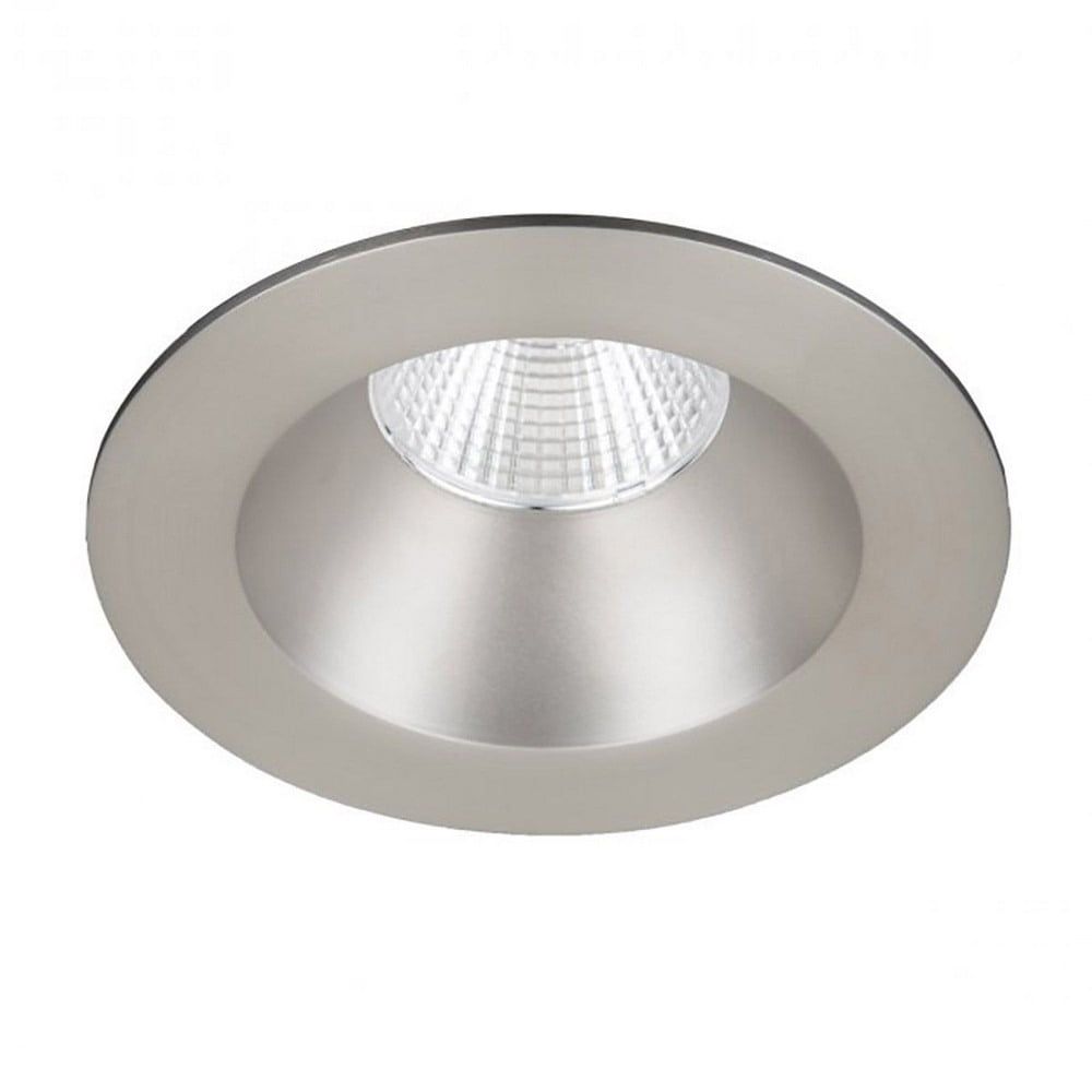 Brushed Nickel 3.5" LED Recessed Downlight with Glass Reflector