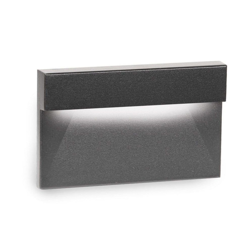 Sleek Black LED Step and Wall Light, Dimmable, 5" Width