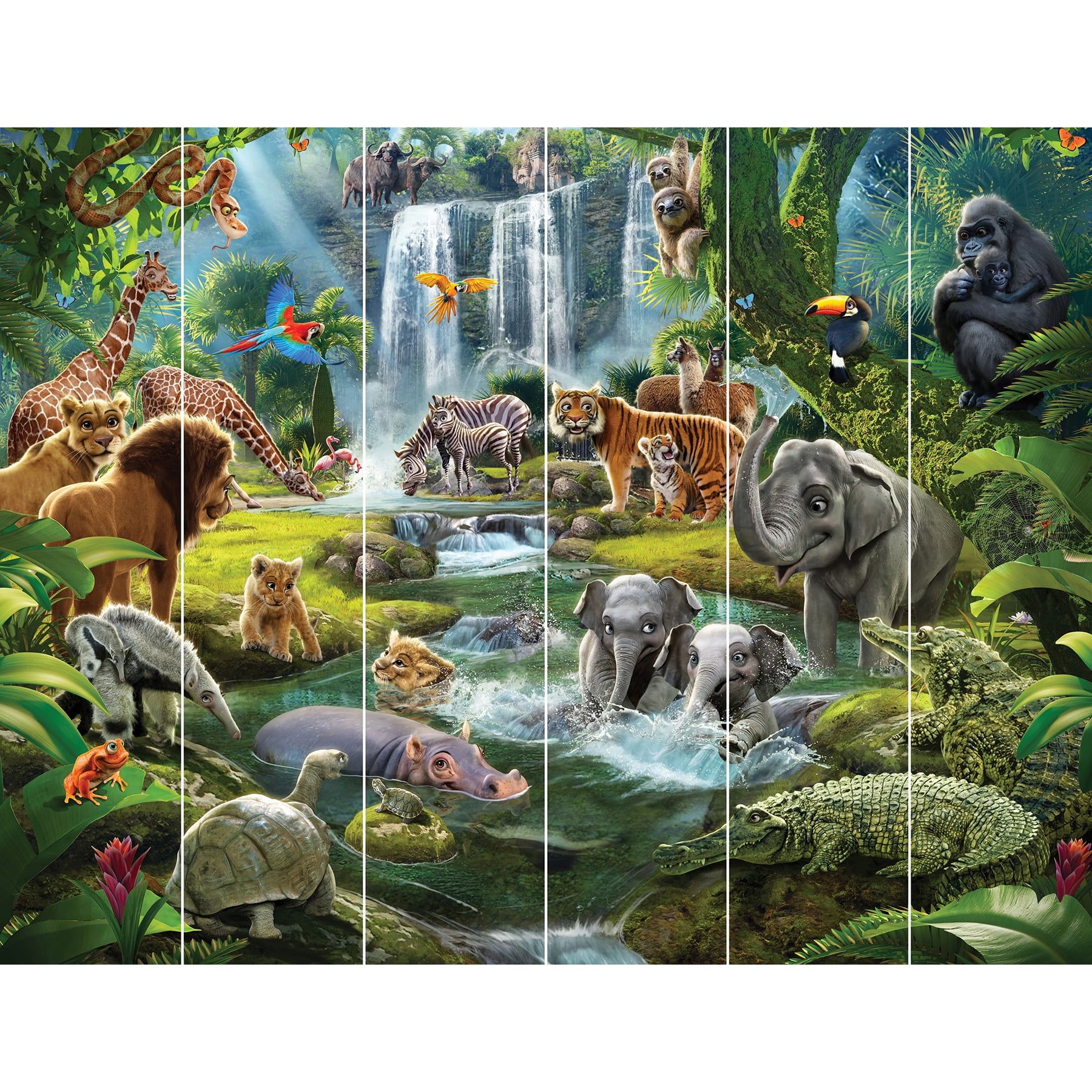 Jungle Adventure Kids Washable Wall Mural