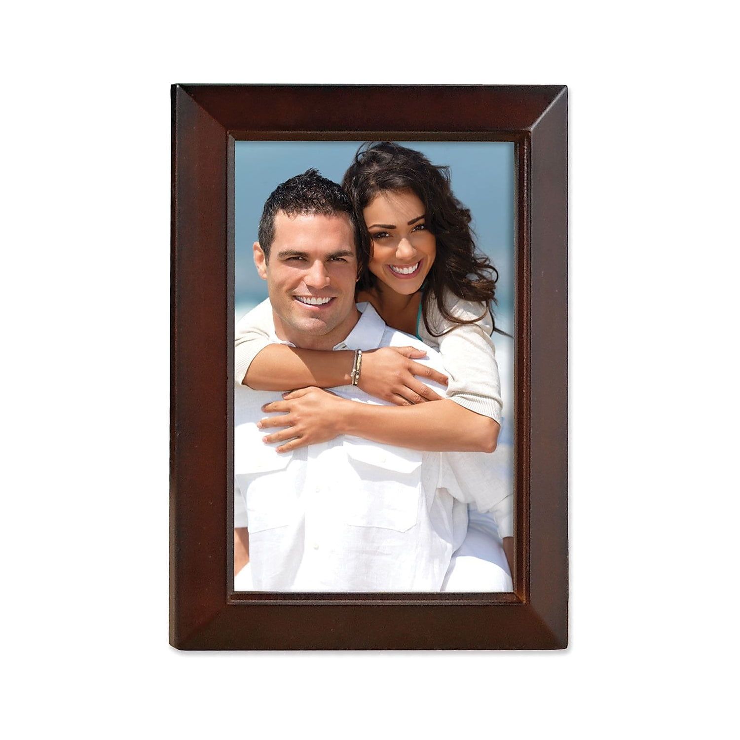 Classic Walnut Wood 4x6 Picture Frame with Black Backing