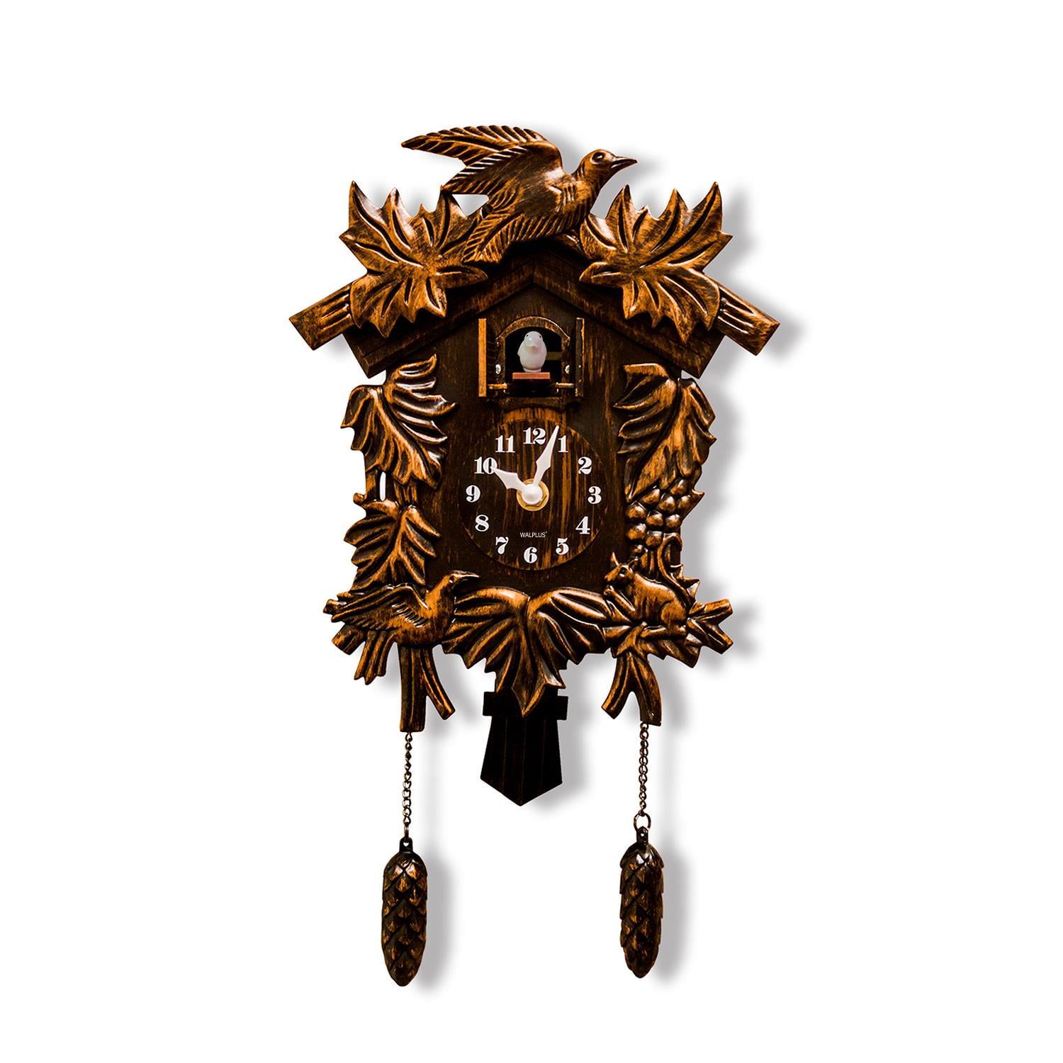 Walplus Brown Vintage Analog Cuckoo Clock with Pendulum