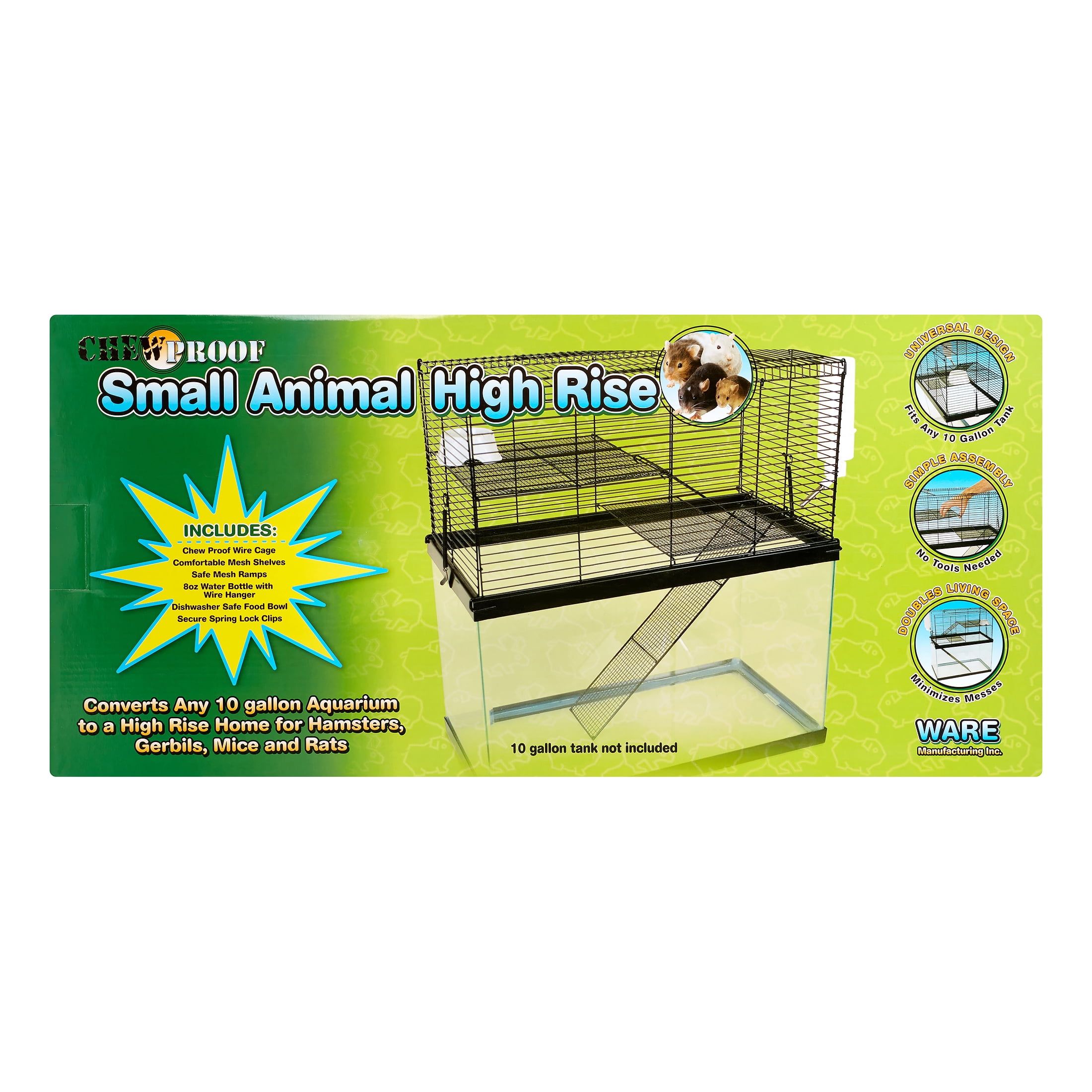 Chew Proof Black Wire Small Animal High Rise Cage