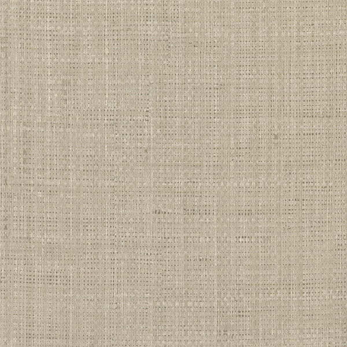 Taupe and Grey Vinyl-Coated Faux Grasscloth Wallpaper