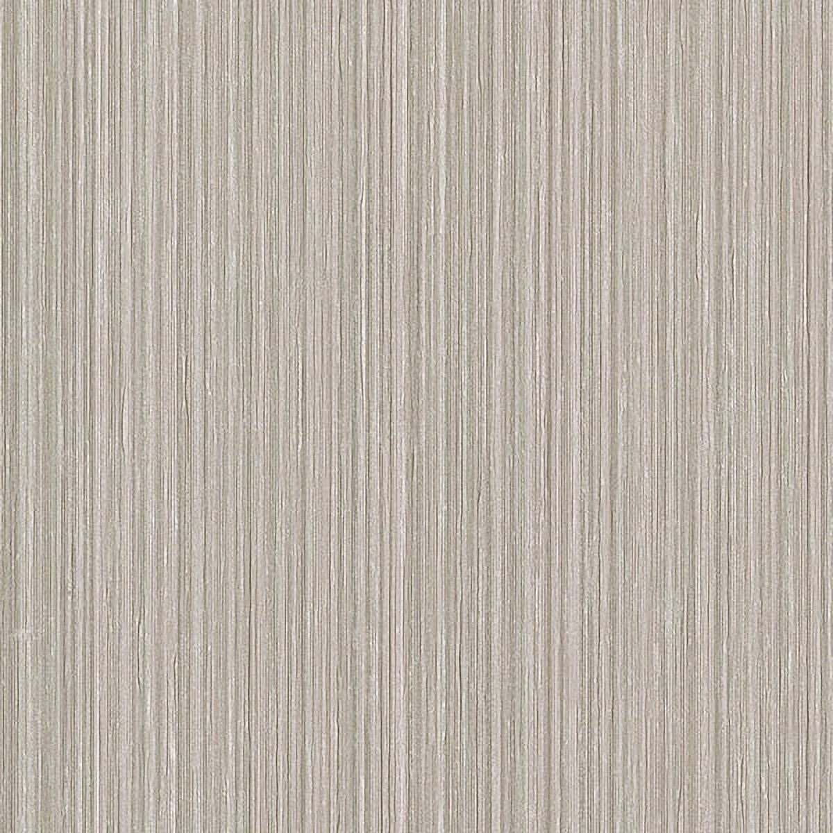 Taupe Stria Matte Fabric-Backed Wallpaper