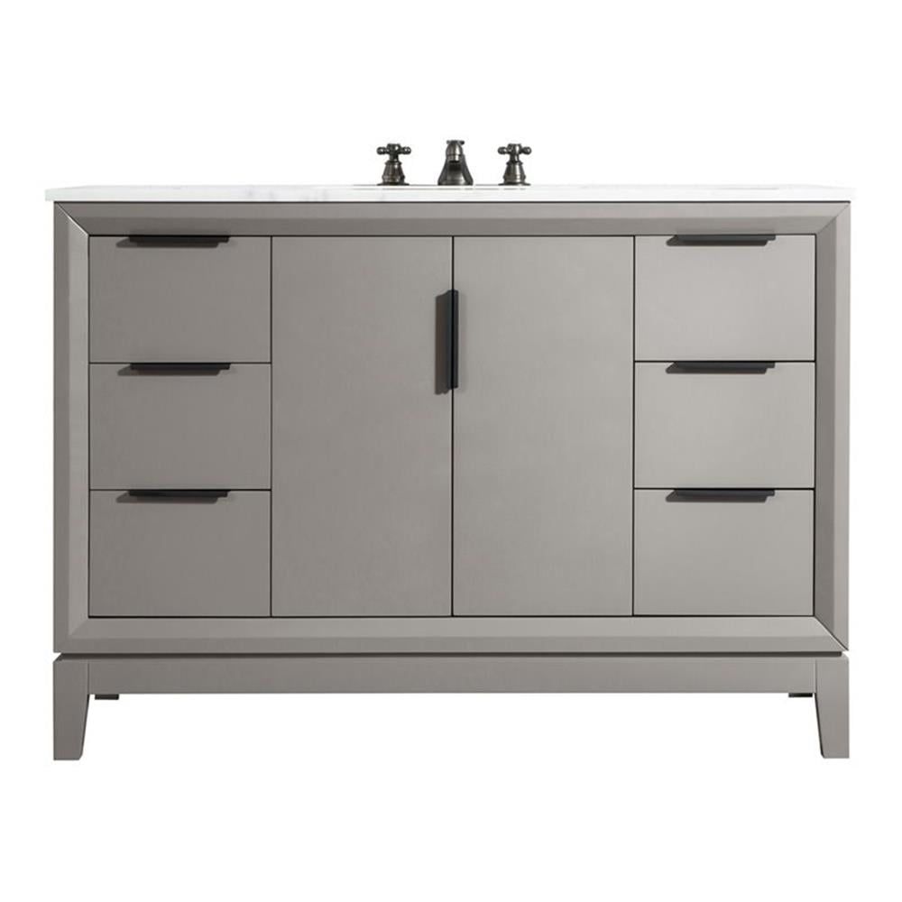 Elizabeth 48" Cashmere Grey Single Bathroom Vanity with Marble Top