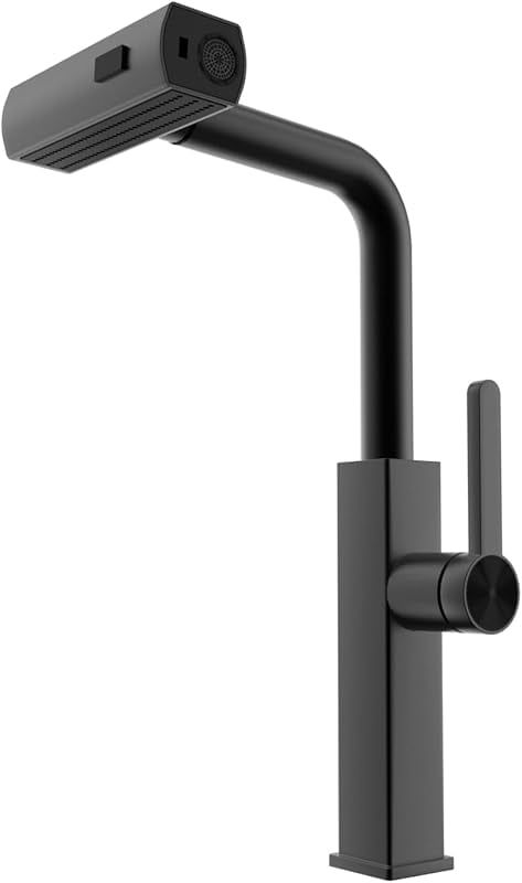 Matte Black Stainless Steel Pull Down Kitchen Faucet with Sprayer