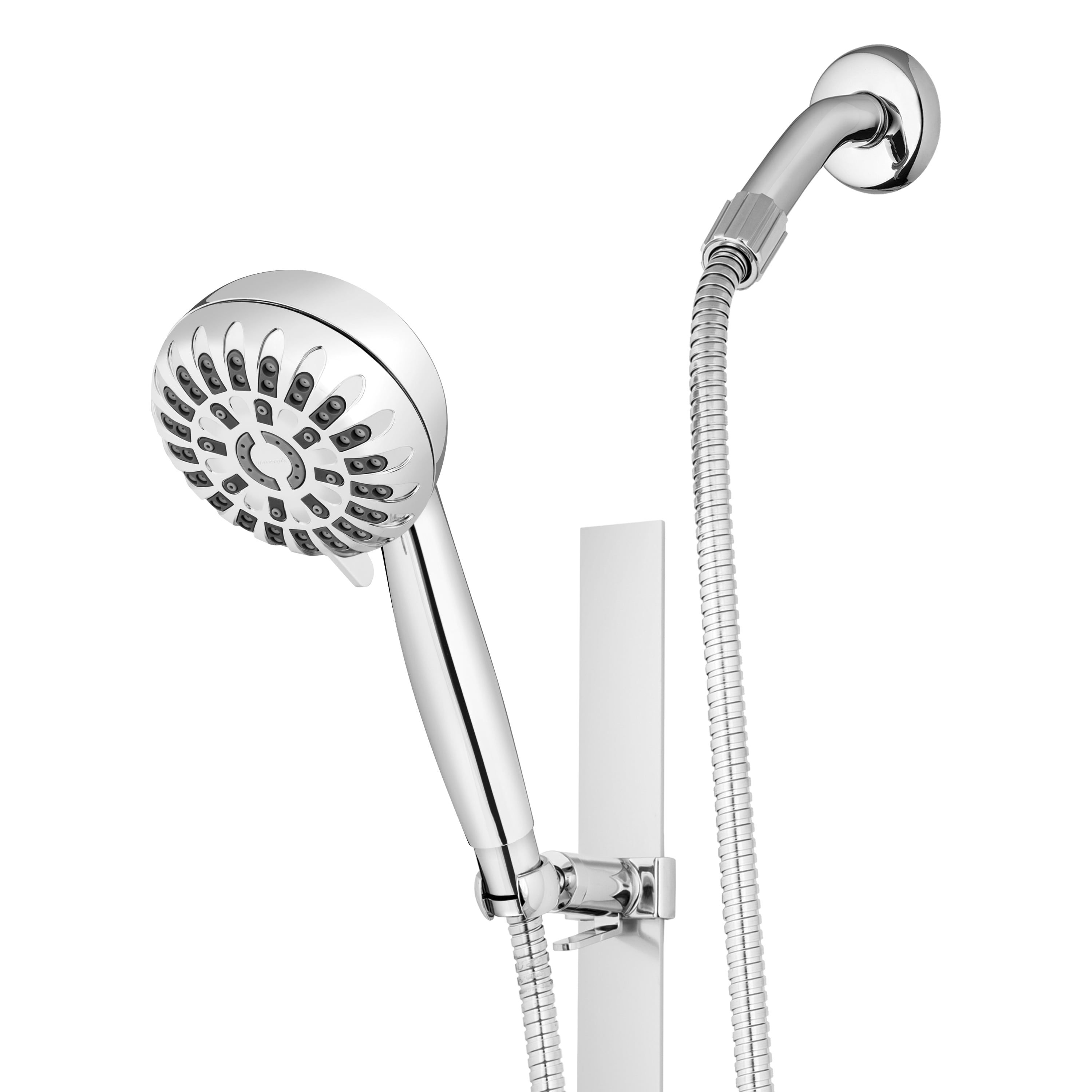 Chrome Adjustable Height Handheld Shower Head with Slide Bar