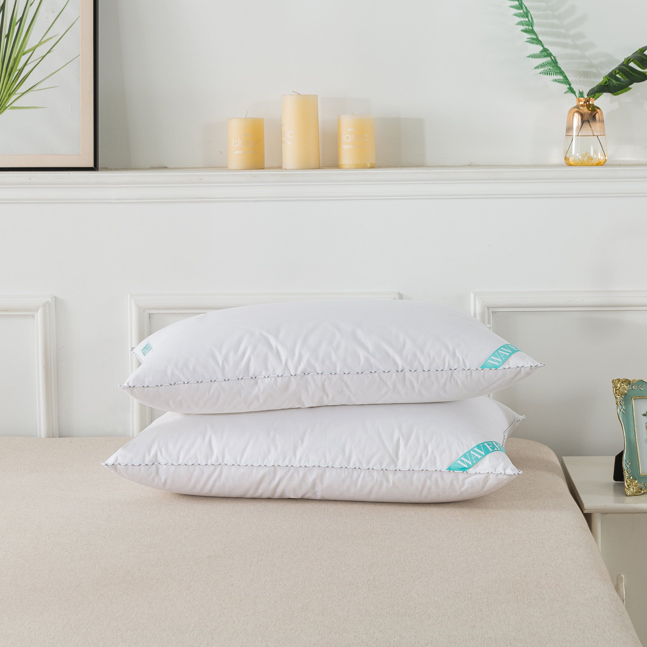 Waverly Queen White Down Blend Bed Pillow