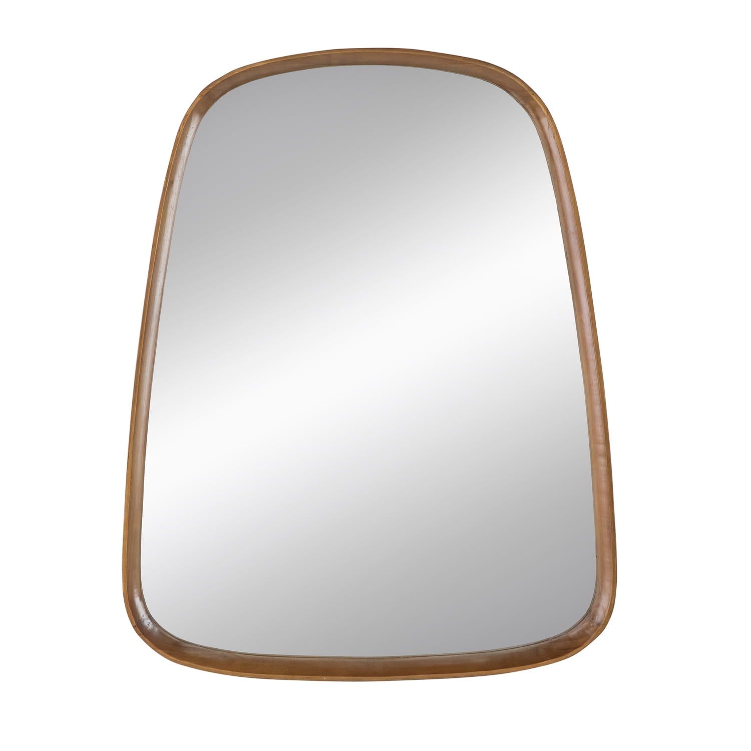 Wayne Light Brown Wood Rectangular Vanity Mirror