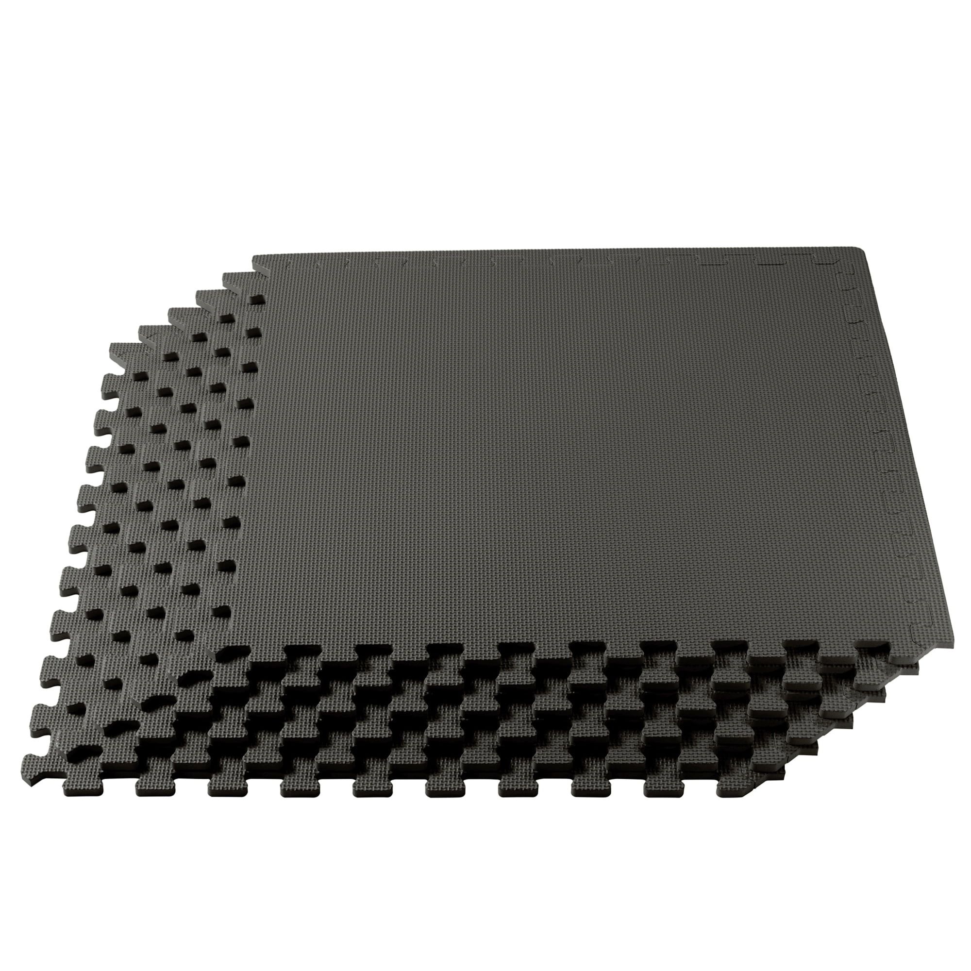 Charcoal Gray 24" x 24" EVA Foam Interlocking Gym Floor Tiles