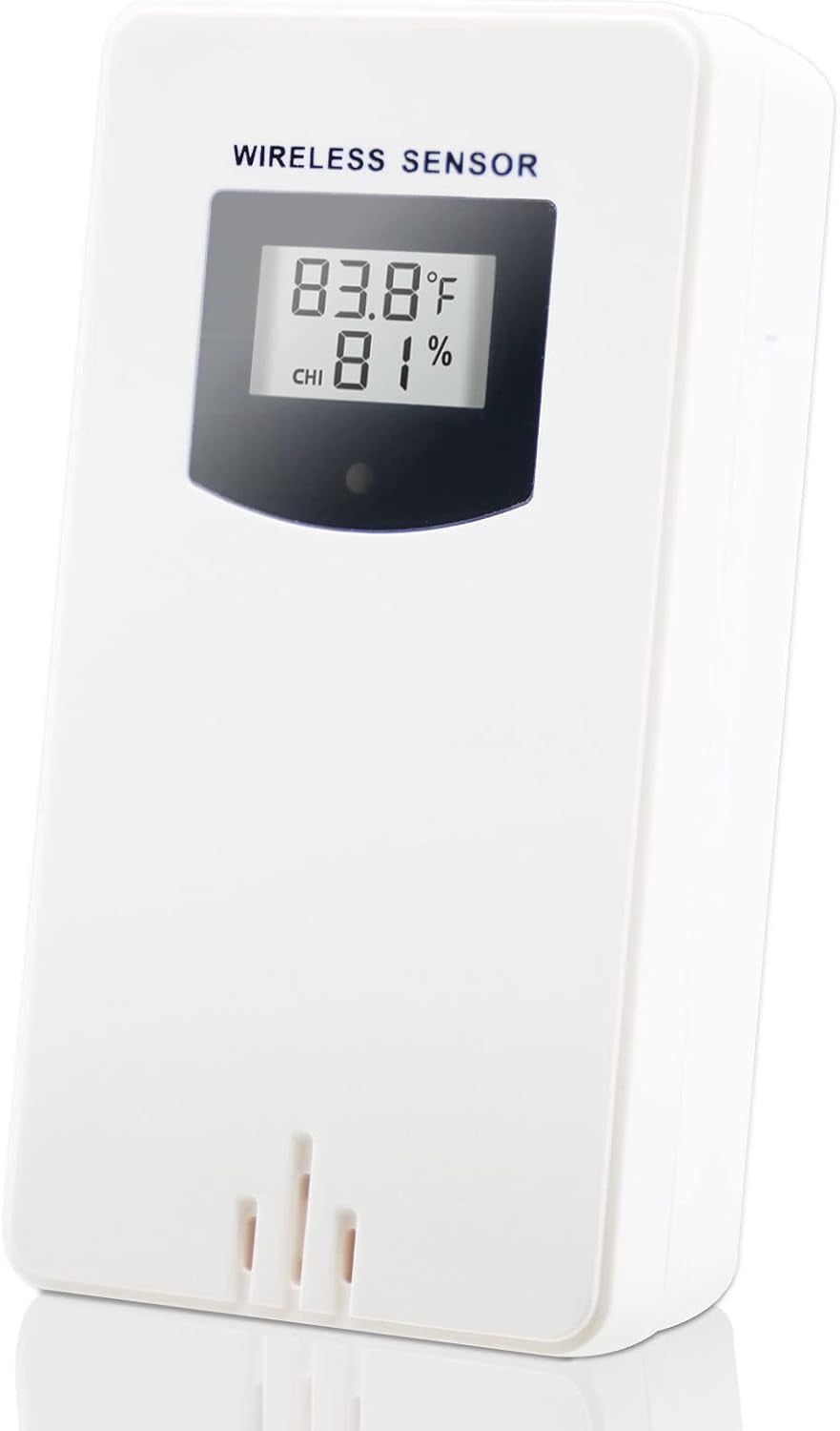 Wireless White Digital Humidity and Temperature Sensor