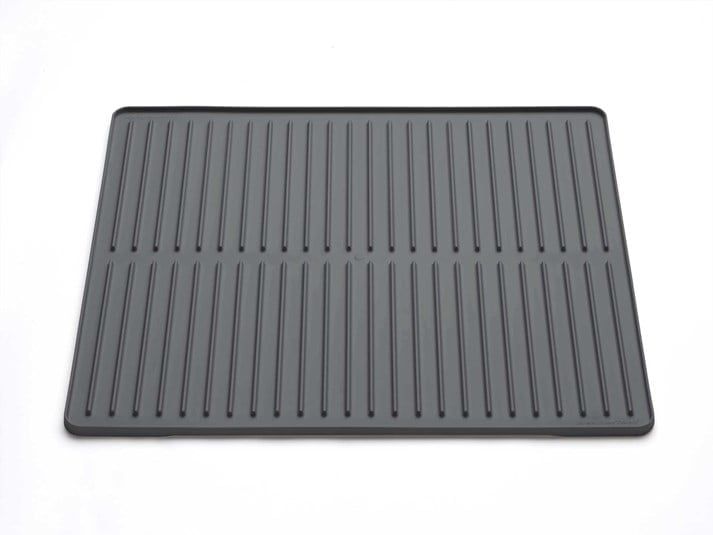 Slate Rubber Rectangular Drip Dry DishMat 16" x 18"