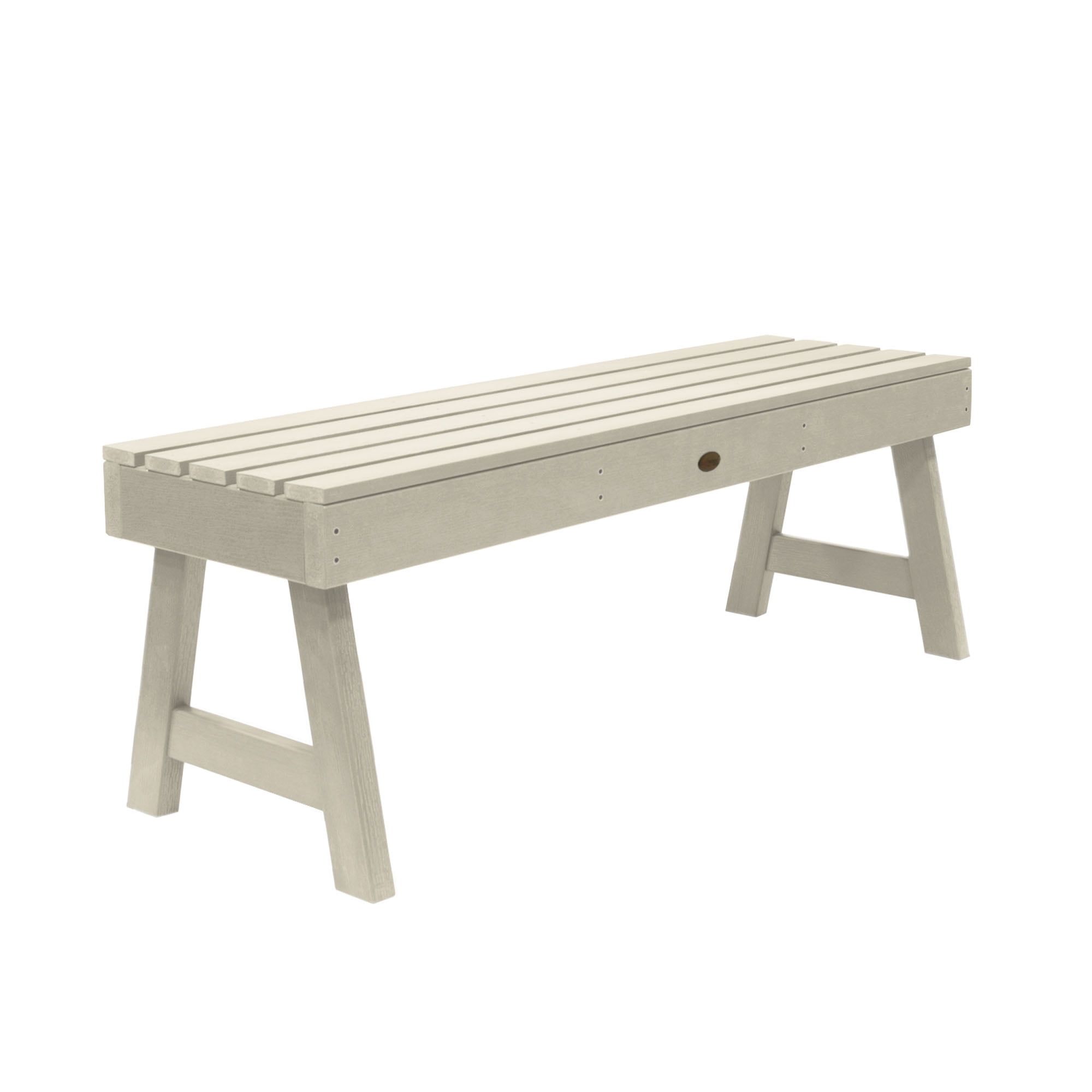 Weatherly Traditional 4ft White Poly Lumber Backless Bench