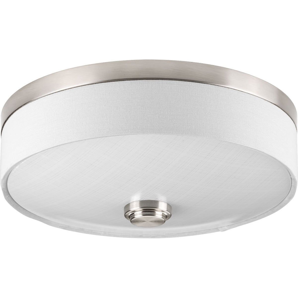 Brushed Nickel 10" LED Drum Flush Mount Light