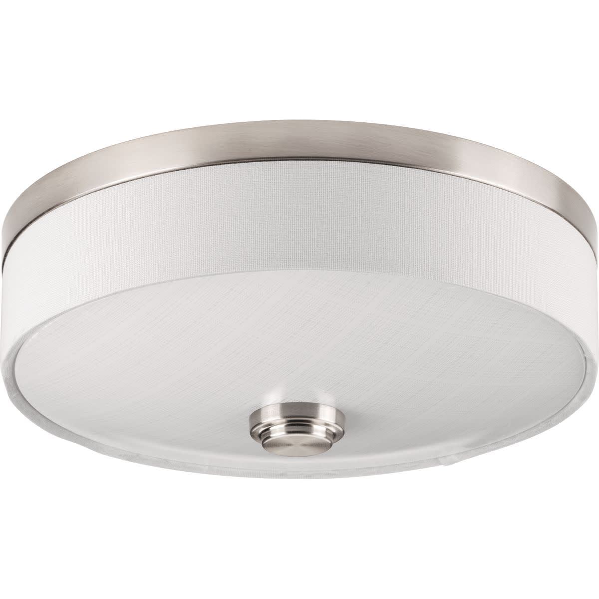 Brushed Nickel 10" LED Drum Flush Mount Light