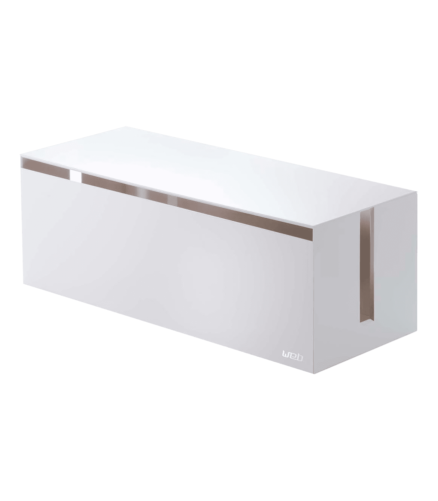 White ABS Plastic Lidded Cable Storage Box