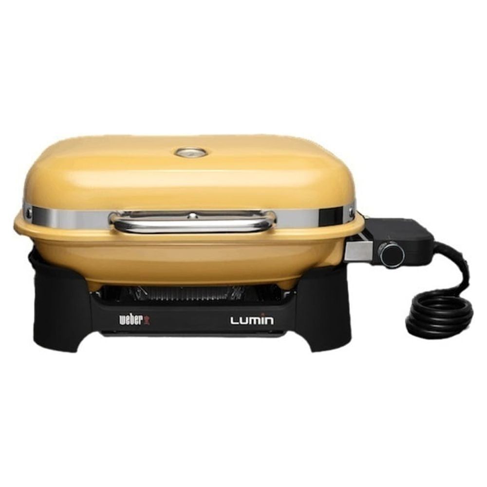 Weber Lumin Compact Yellow Electric Grill with High-Heat Sear