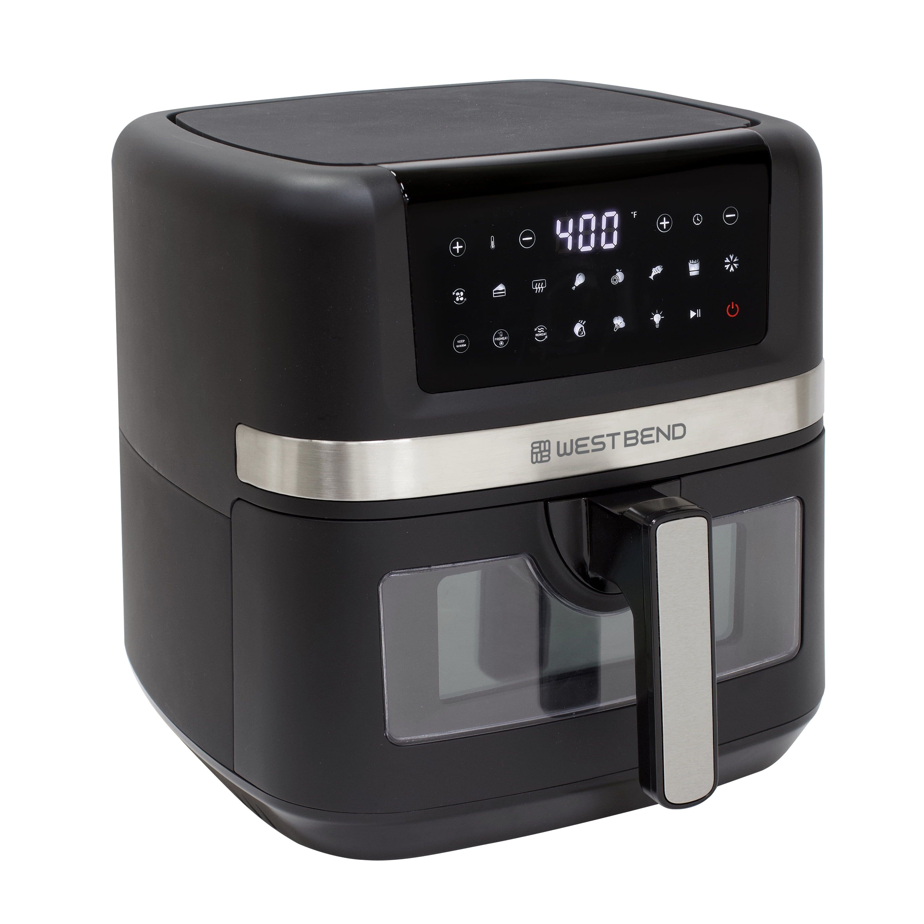 West Bend 7-Quart Black Electric Air Fryer with Digital Controls