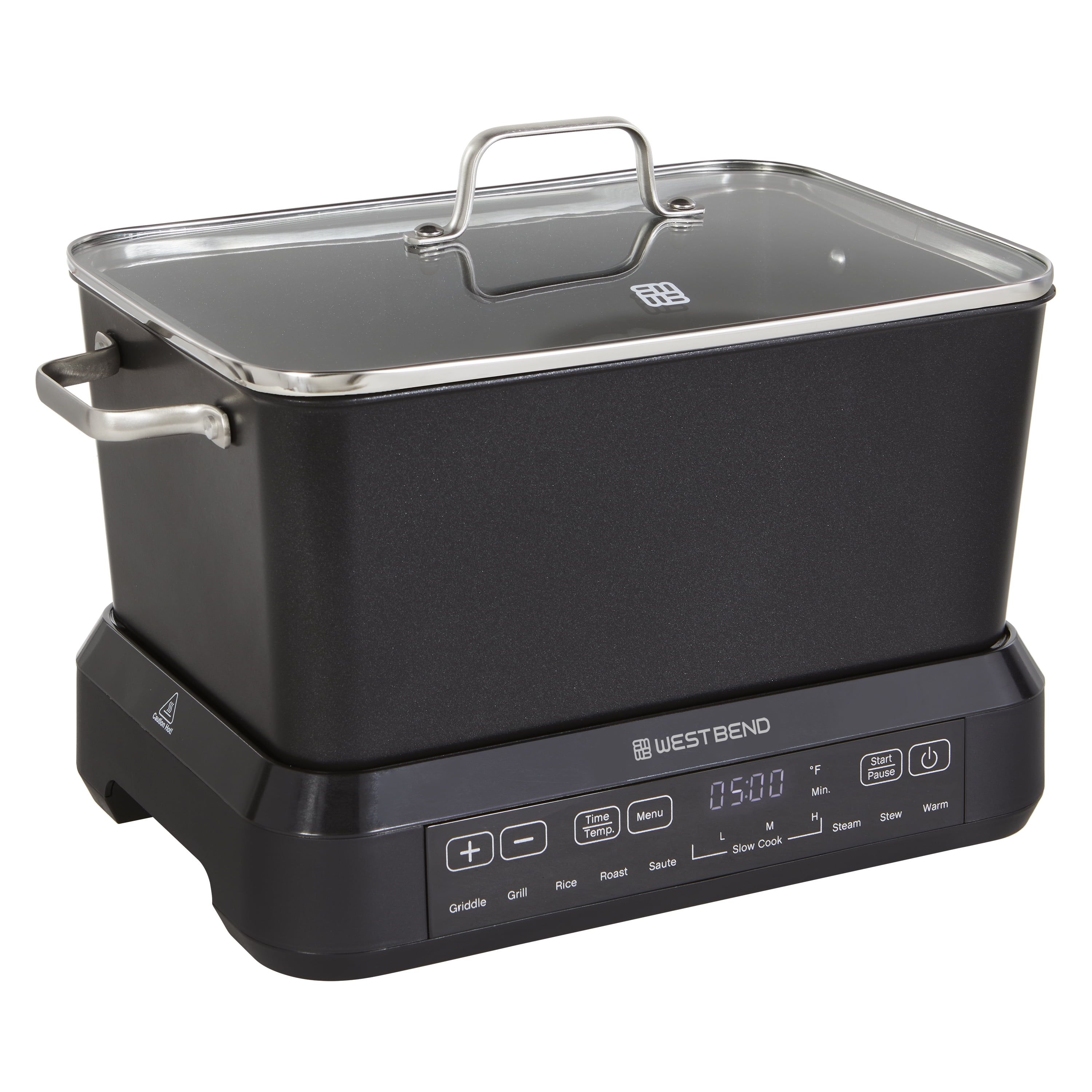 West Bend 6-Quart Black Non-Stick Versatility Cooker with Digital Display