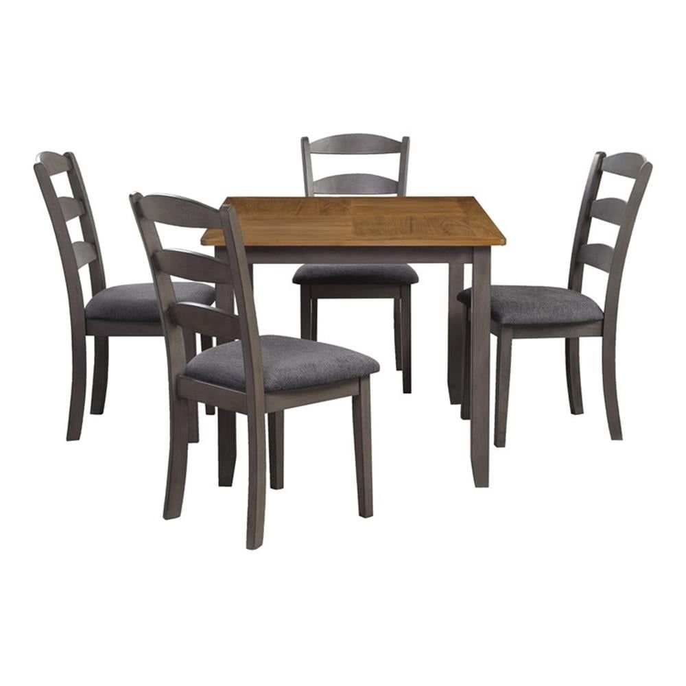 West Lake 47" Antique Natural and Gray 5-Piece Wood Dining Set