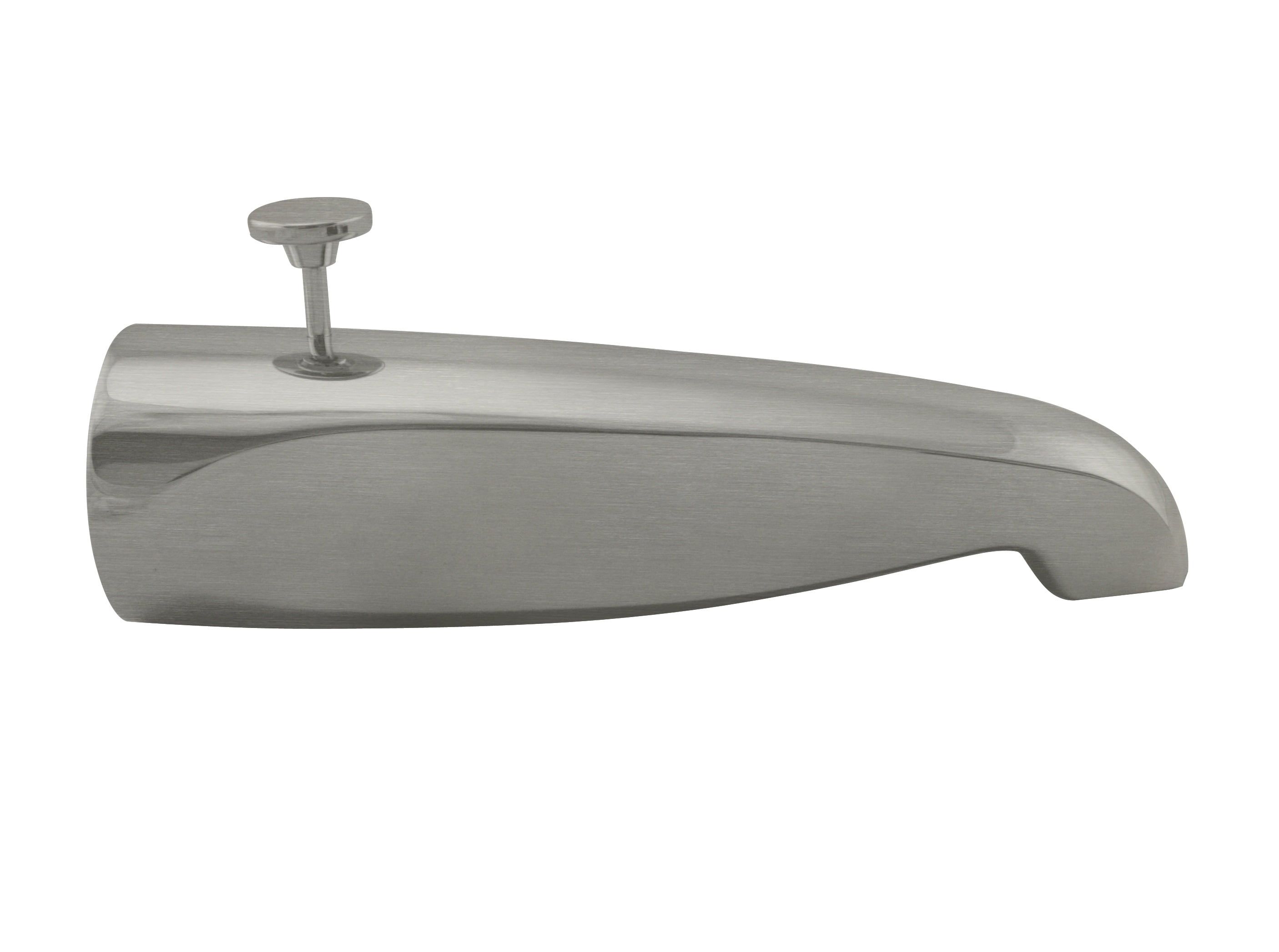 Satin Nickel Wall Mounted Tub Spout with Diverter