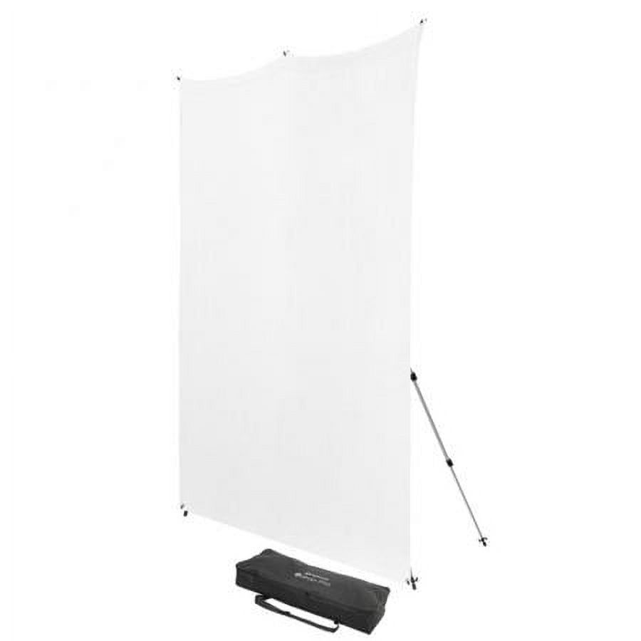 High-Key White 8' x 8' Wrinkle-Resistant Backdrop Kit with Stand