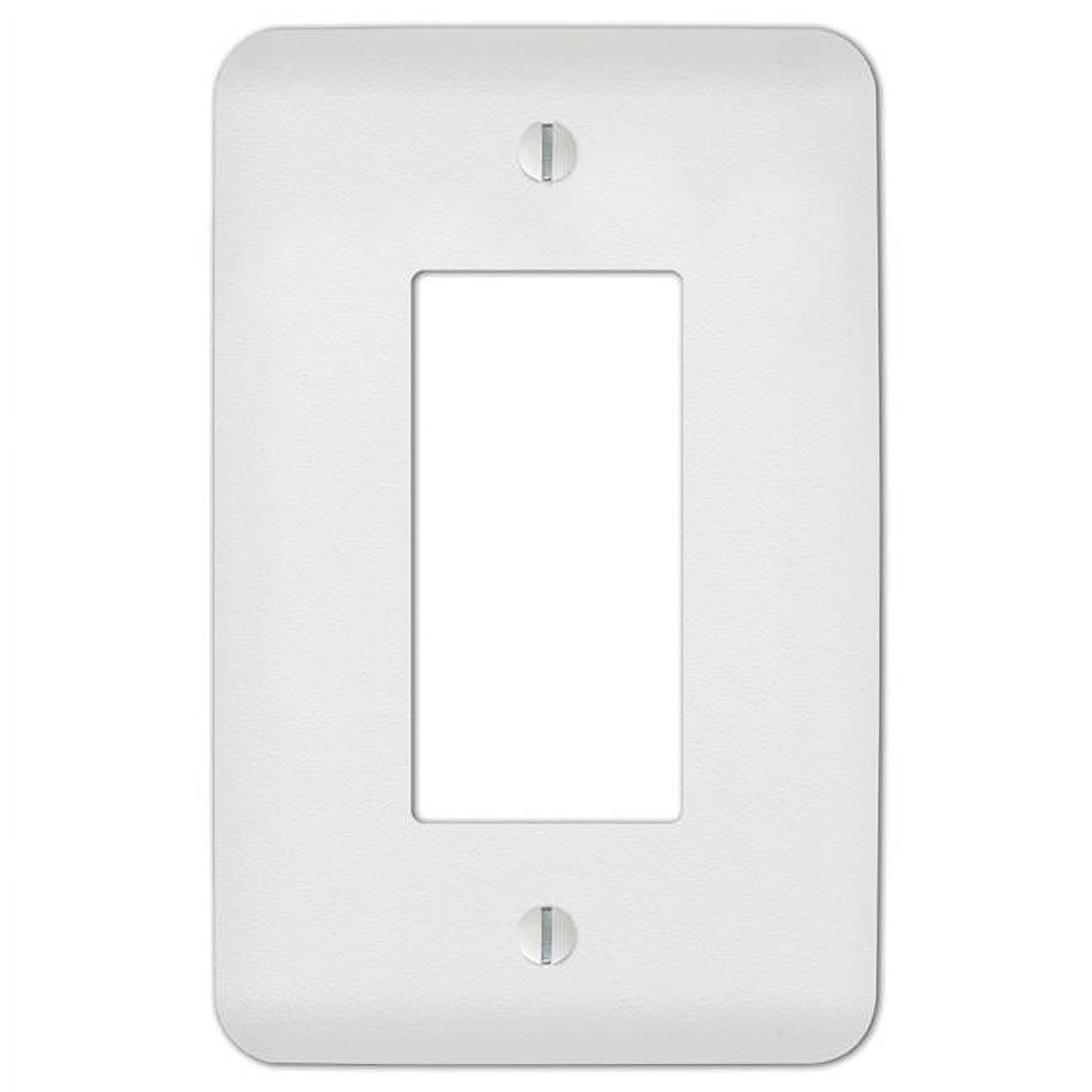 White Textured Steel 1-Gang Decorator Wall Plate