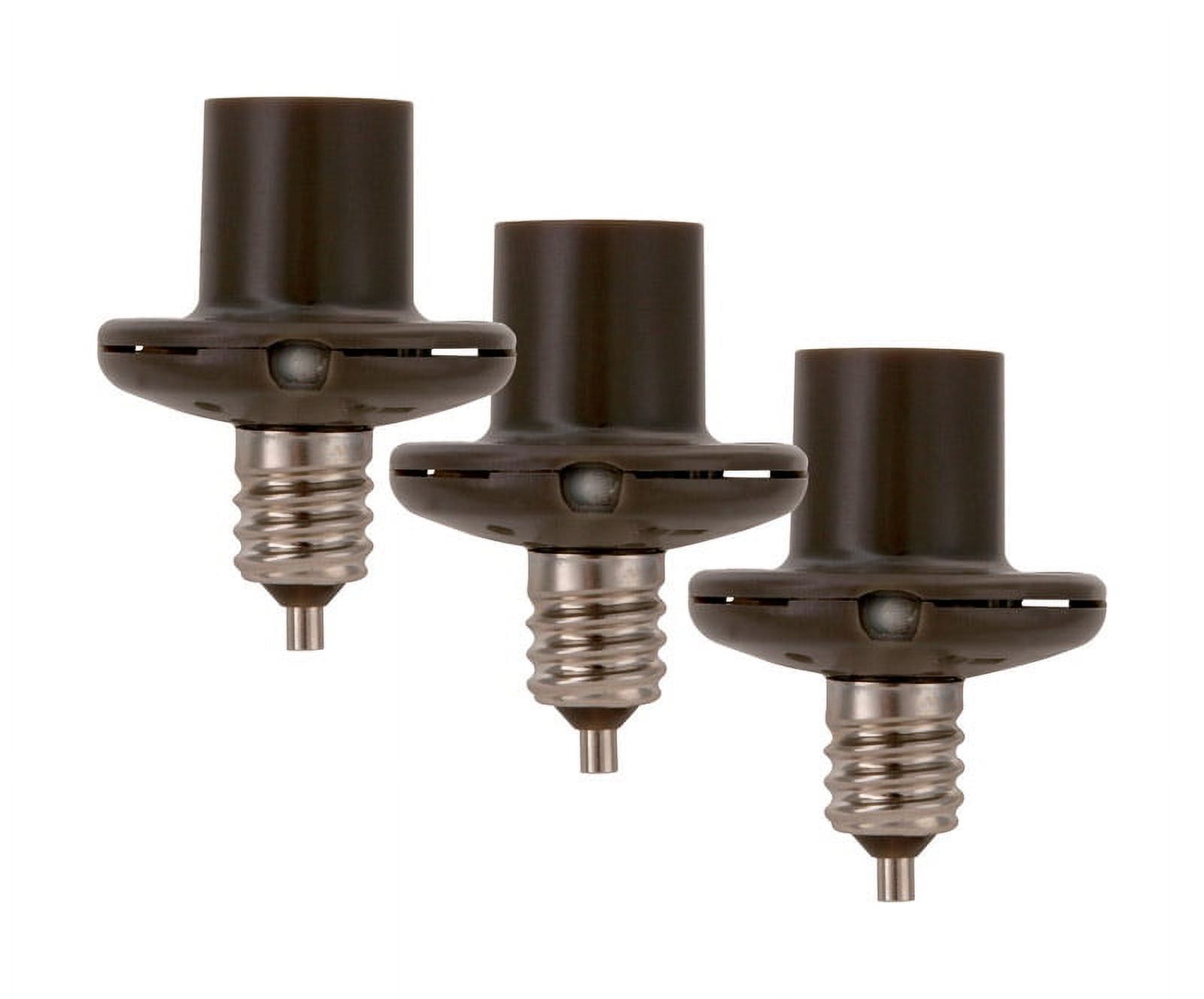 Bronze Photoelectric Screw-in Candelabra Light Control 3-Pack