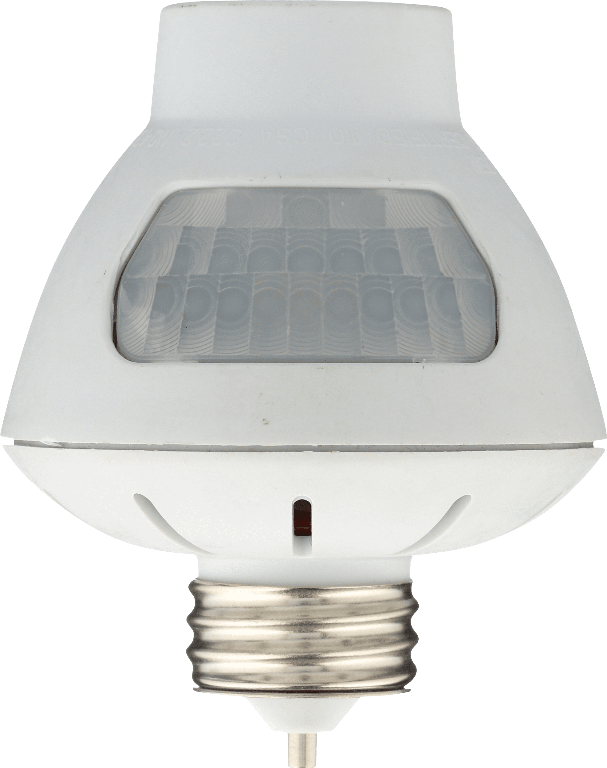 White Plastic Motion-Sensing Light Control Screw-In