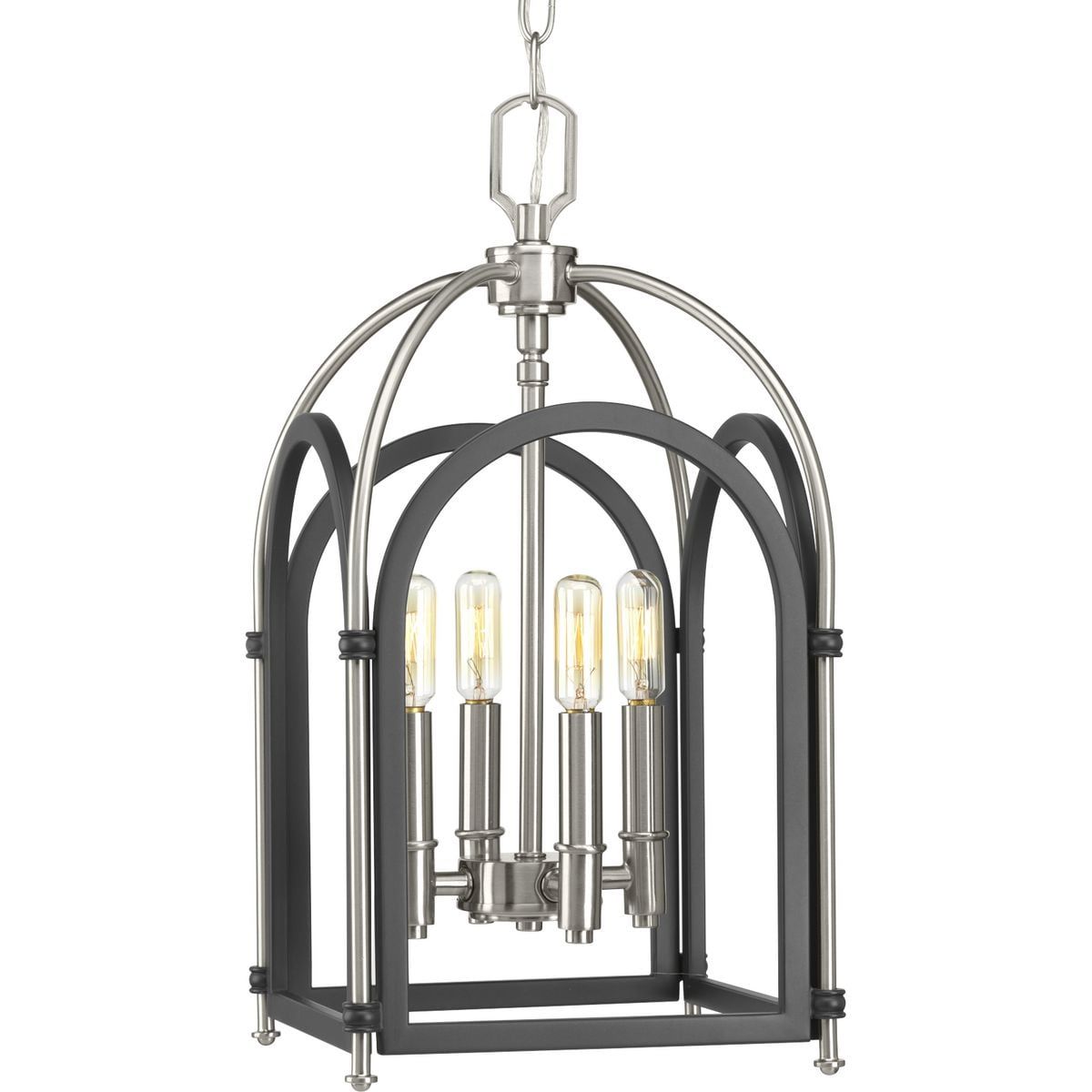 Westfall Brushed Nickel 19.63" Farmhouse Foyer Pendant Light