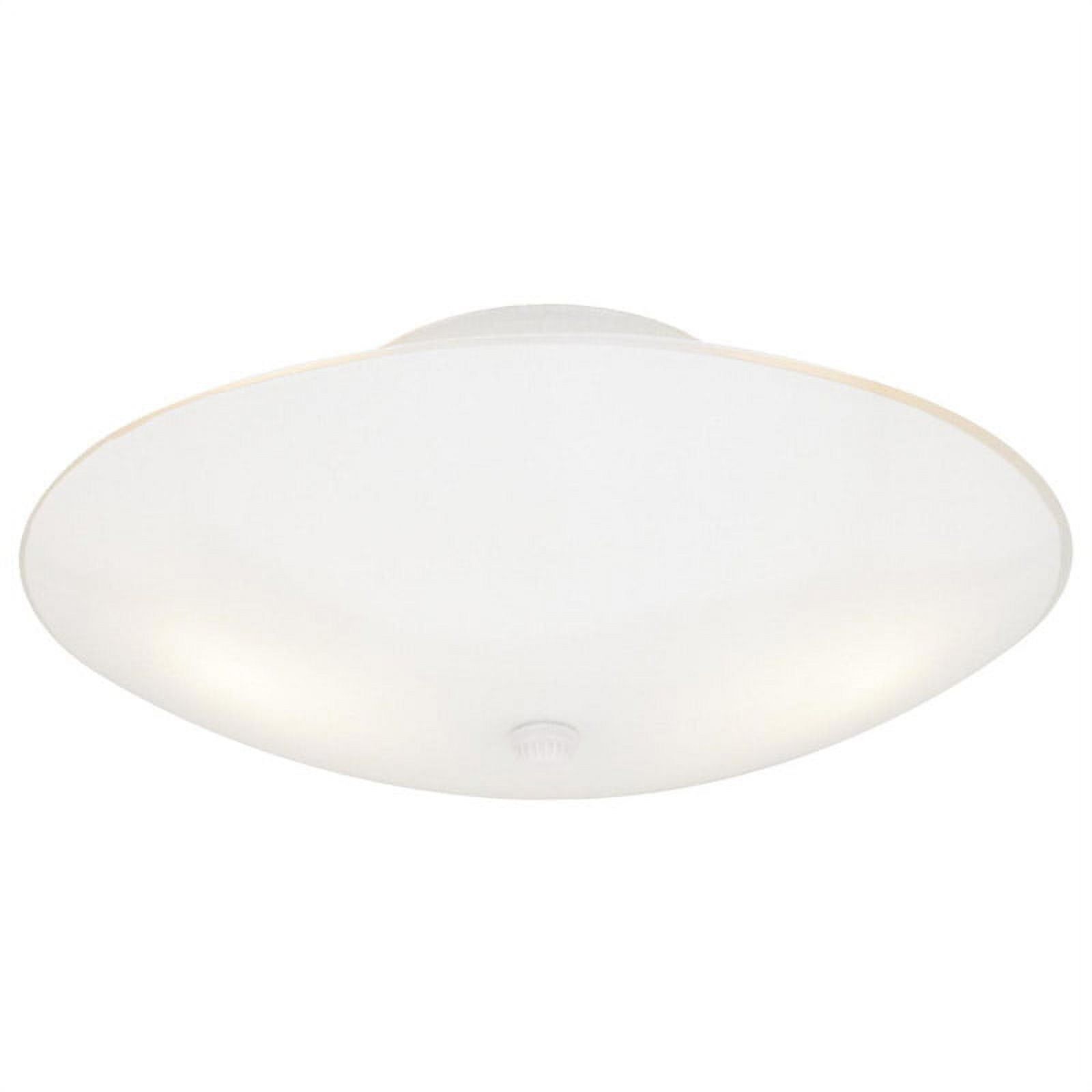 Westinghouse 13" White Glass Semi-Flush Mount Ceiling Light