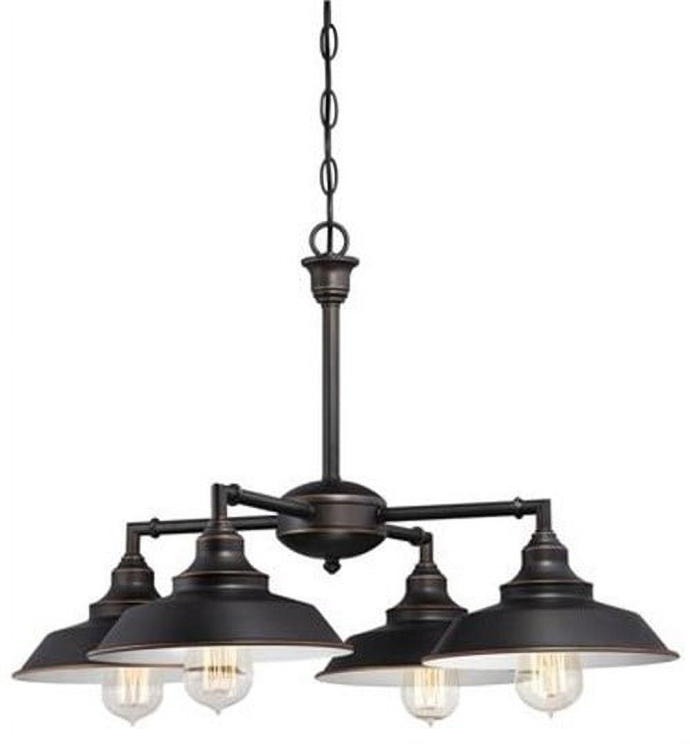 Iron Hill Oil Rubbed Bronze 4-Light Convertible Chandelier