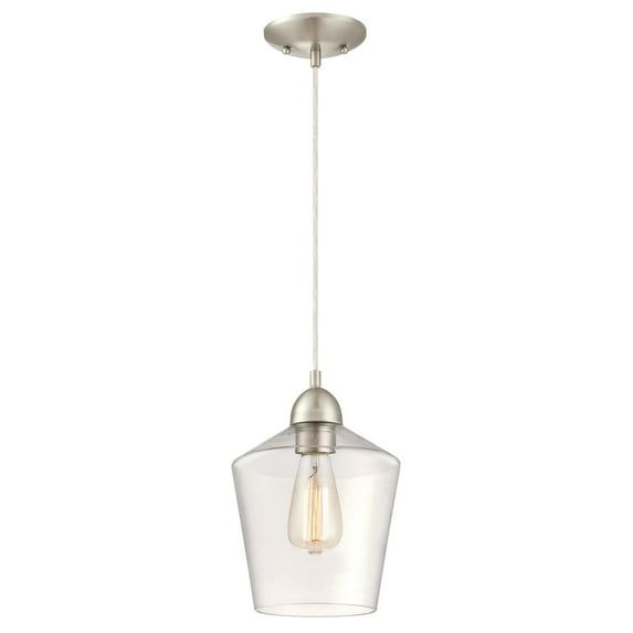 Elegant Brushed Nickel Mini Pendant Light with Adjustable Height