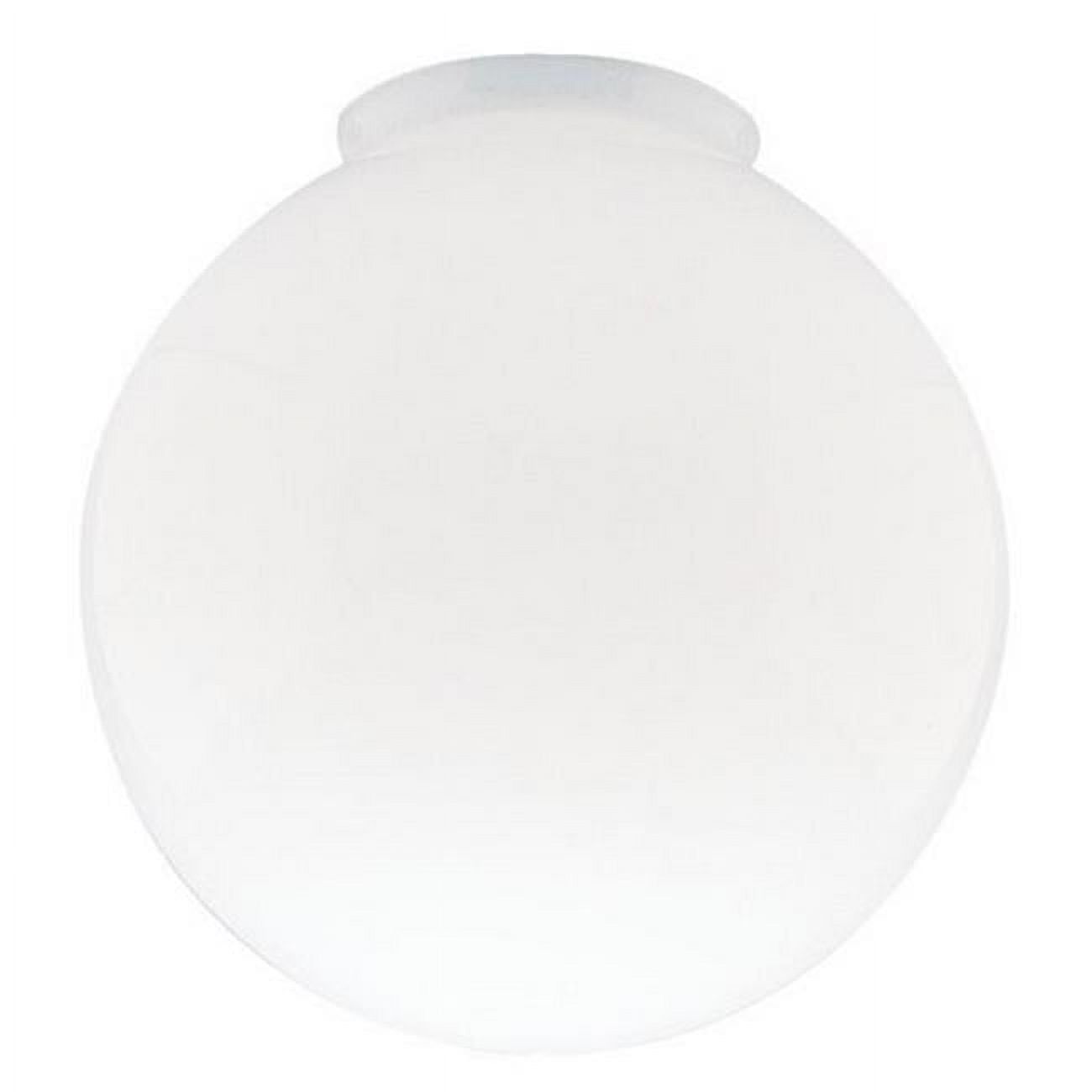 Gloss White Handblown Glass Globe Lamp Shade